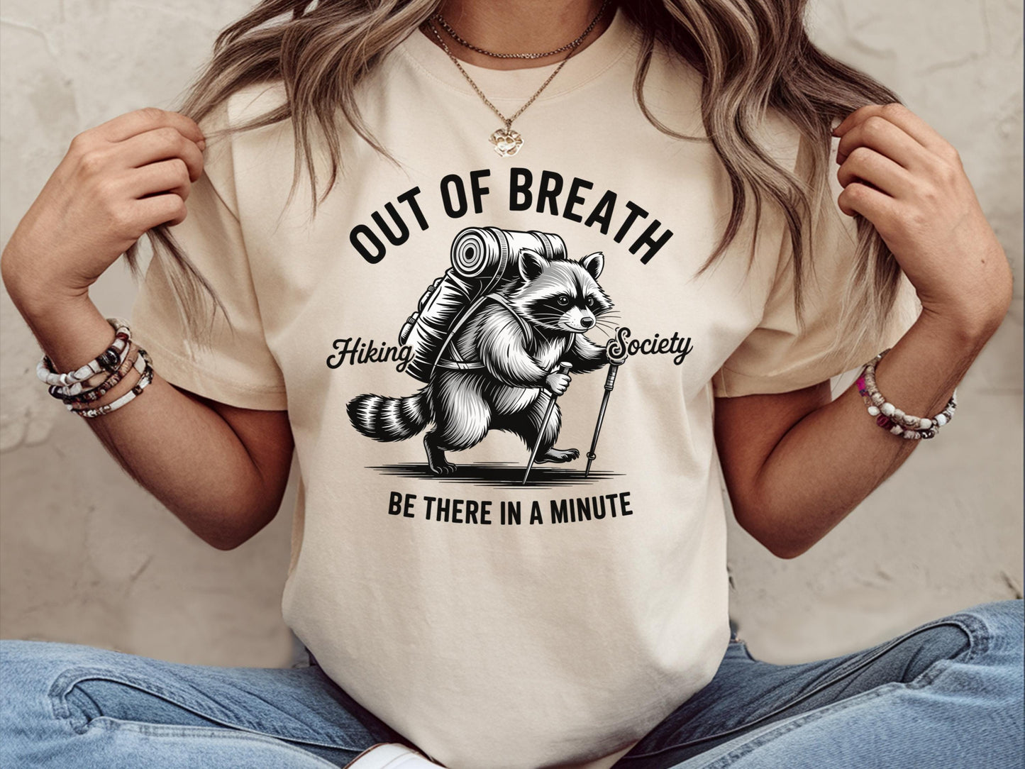 Out Of Breath Hiking Society Raccoon Shirt Funny Raccoon Shirt Sarcastic Raccoon Hiking Lover Gift Funny Hiking Raccoon Shirt Graphic Tee – Easygoing Wear · Trending Graphic Apparel