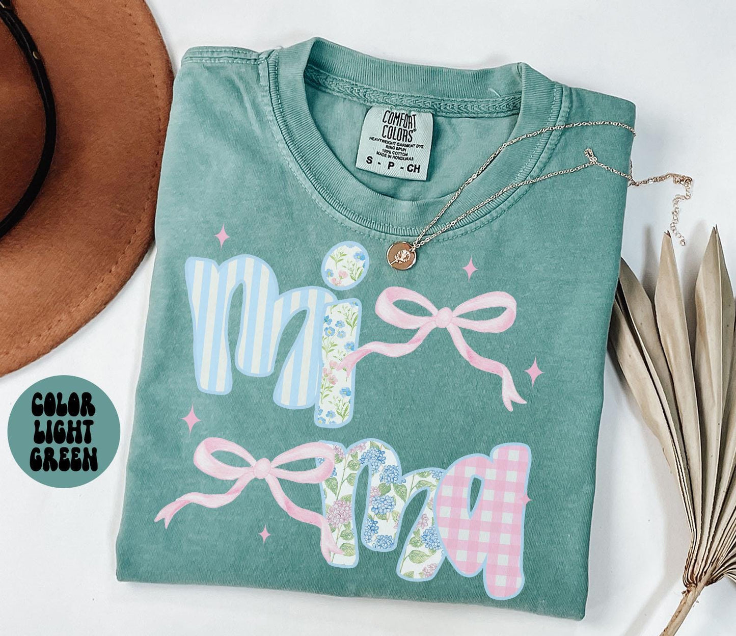Mimi Comfort Colors Shirt Grandma TShirt Mother39s Day Gifts New Grandmother Tee Womens Bows Graphic Tee – Aesthetic Look · Top Pick For Any Outfit