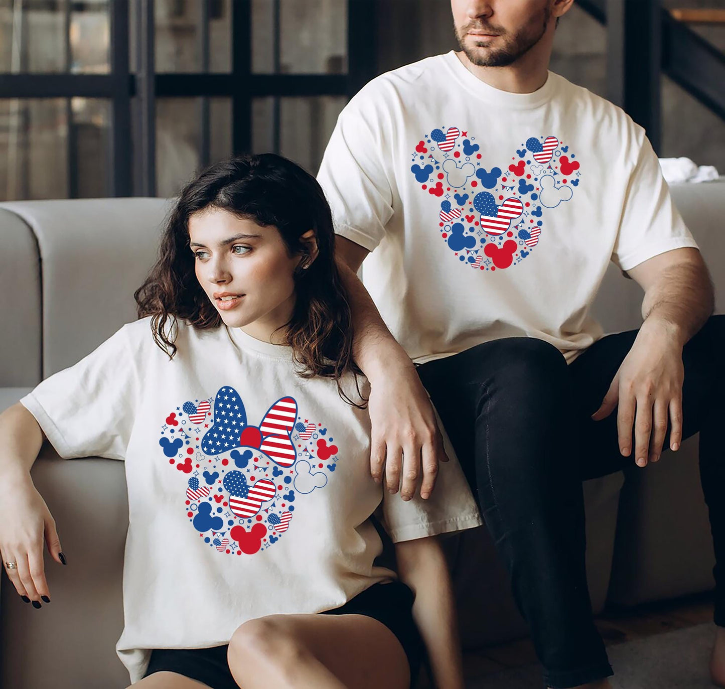 Mickey and Minnie 4th of July Shirt Patriotic Couple Disney Trip Tee Independence Day Matching Shirt Disney 4th of July Gift for Him or Her Graphic Tee – Feel-Good Design · Top Pick For Any Outfit