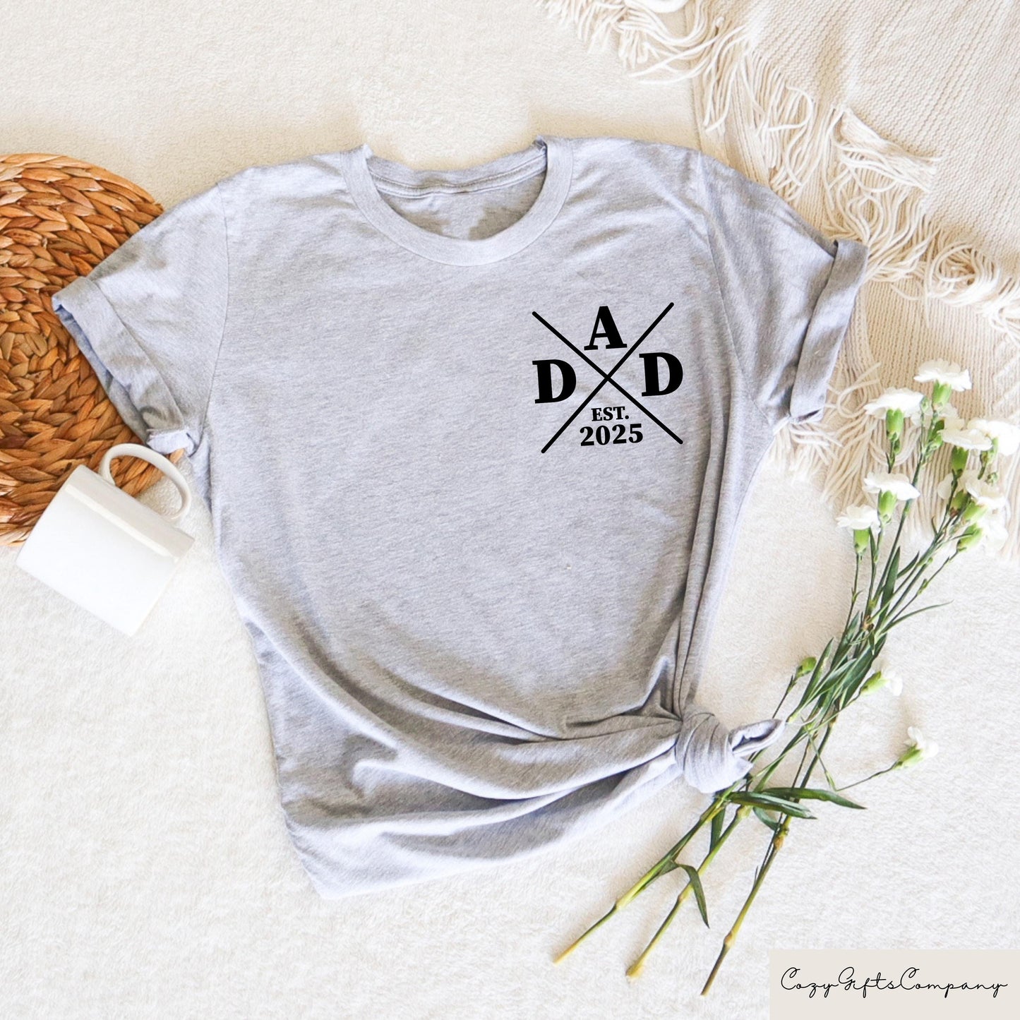 Retro Comfort Dad T shirt Dad Est 2025 Shirt Father39s Day Crewneck Dad39s Birthday Gift Dad Life Outfit New Daddy Shirt Fathers Day Tee Graphic Tee – Everyday Comfort · Top Pick For Any Outfit