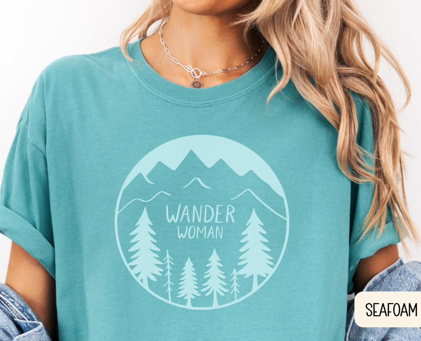 Hiking Shirt for Women Wander Woman Nature Lover Gift Tee Mountain Adventure Tshirt for Hiker Camping Gifts for Her Graphic Tee – Feel-Good Design · Perfect For Daily Wear