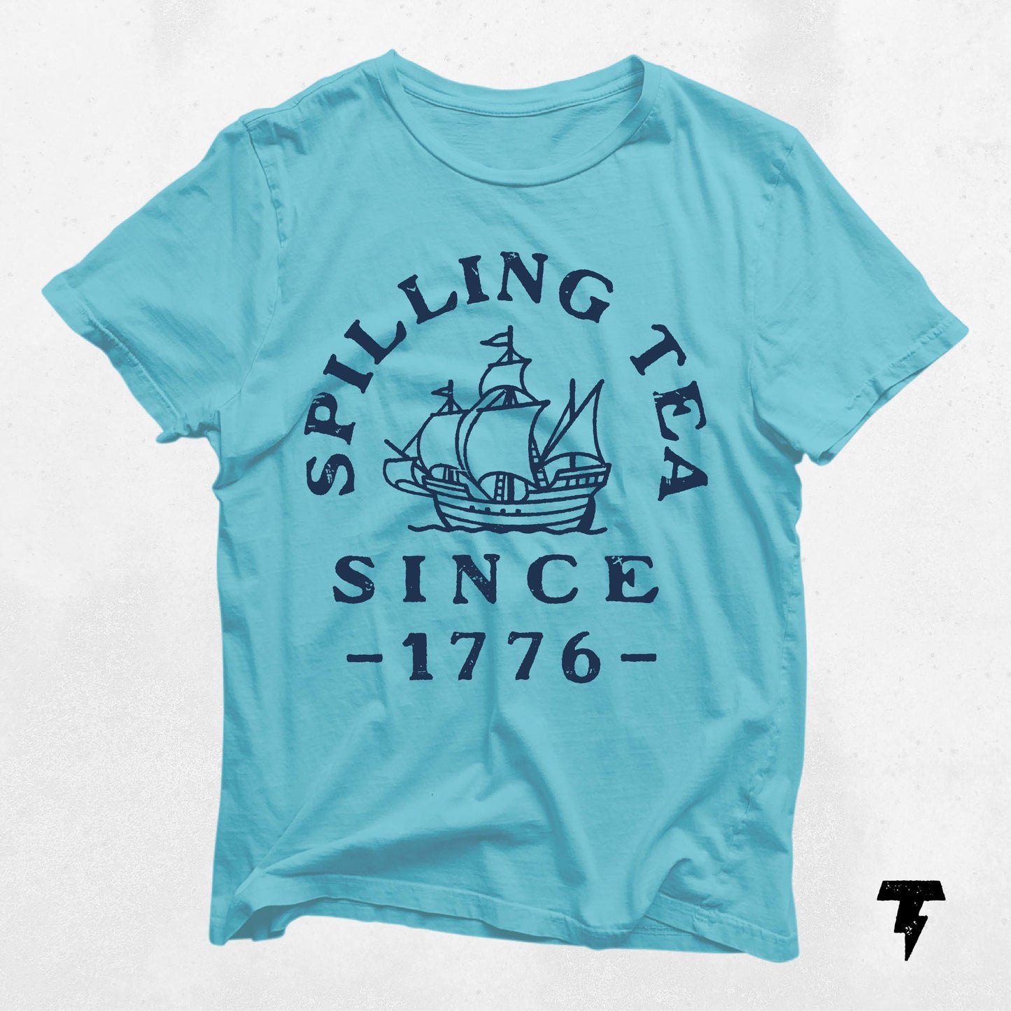 Patriotic Tee Spilling the Tea Since 1776 Shirt Funny 4th of July Memorial Day Top Unisex Jersey Short Sleeve Patriotic Shirt Jersey – Feel-Good Design · High-Quality Print
