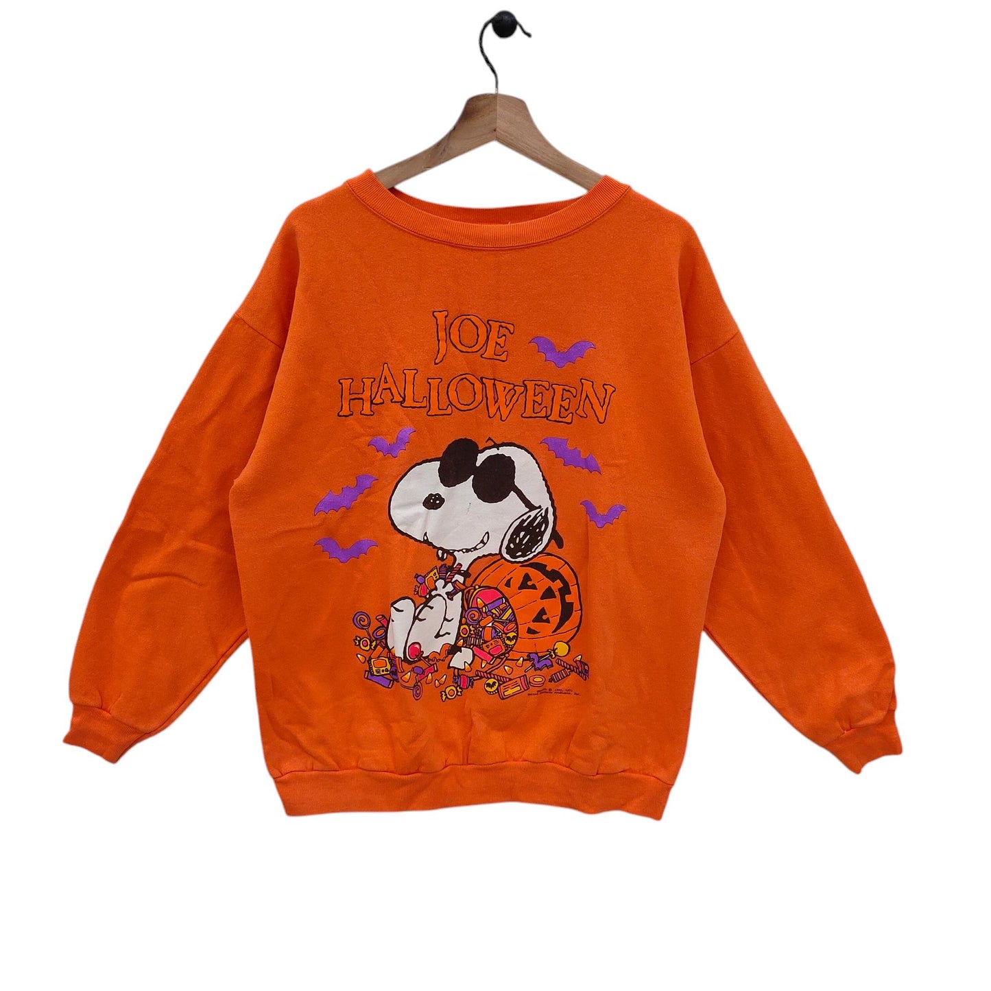 90s Peanuts Halloween Sweatshirt Vintage Snoopy Joe Cool Sweater Jumper Crewneck Cartoon Orange Sweatshirt – Bold Style · Trending Graphic Apparel