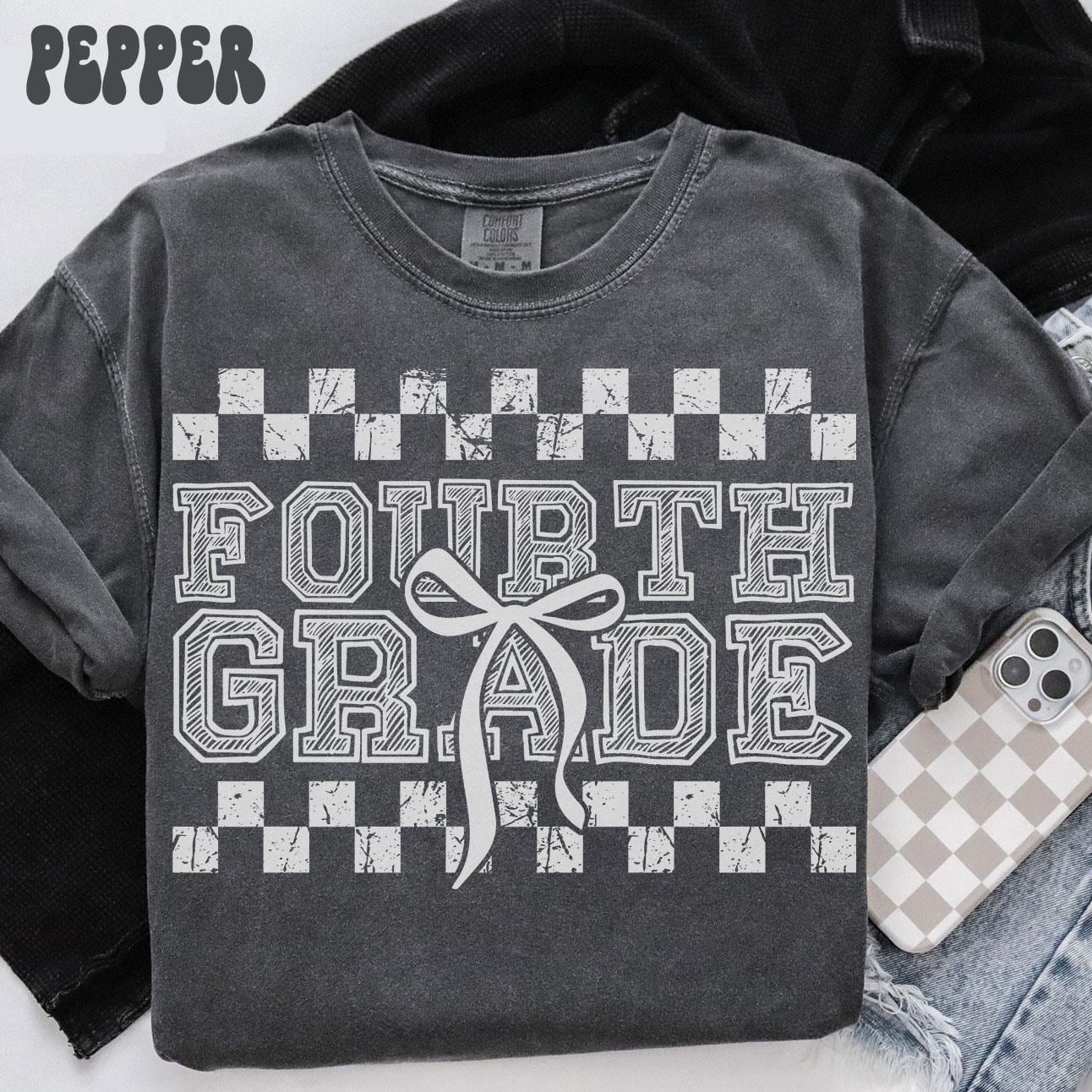 Fourth Grade Comfort Colors Shirt Teacher Team TShirts 4th Grade Tee Back to School Fourth Grade Department Gifts Crew Graphic Tee – Fan Favorite · High-Quality Print