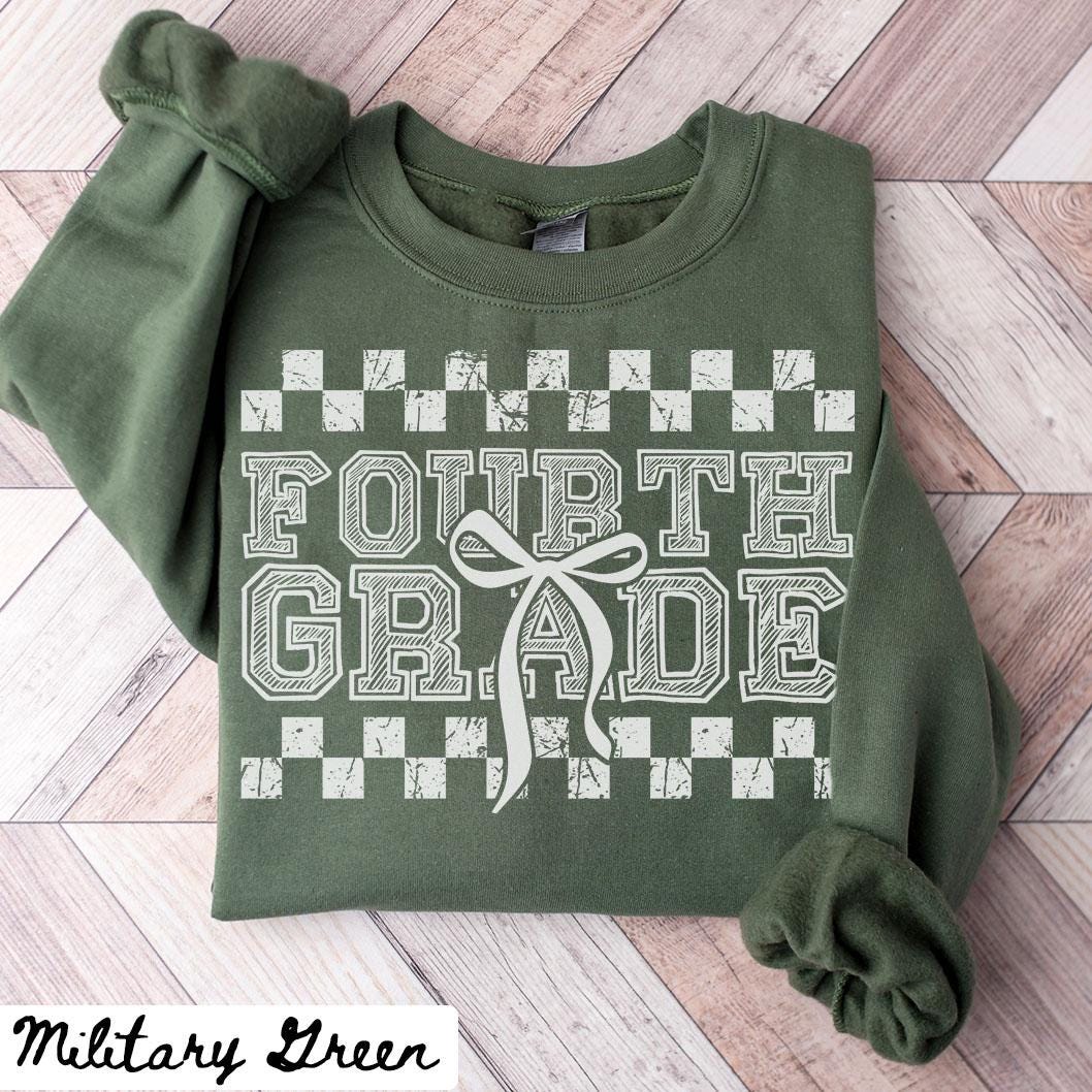 Fourth Grade Team Sweatshirt Teacher Sweatshirt 4th Grade Crewneck Back to School Tee Fourth Grade Department Gifts Crew Squad Sweatshirt – Soft Feel · Perfect For Daily Wear
