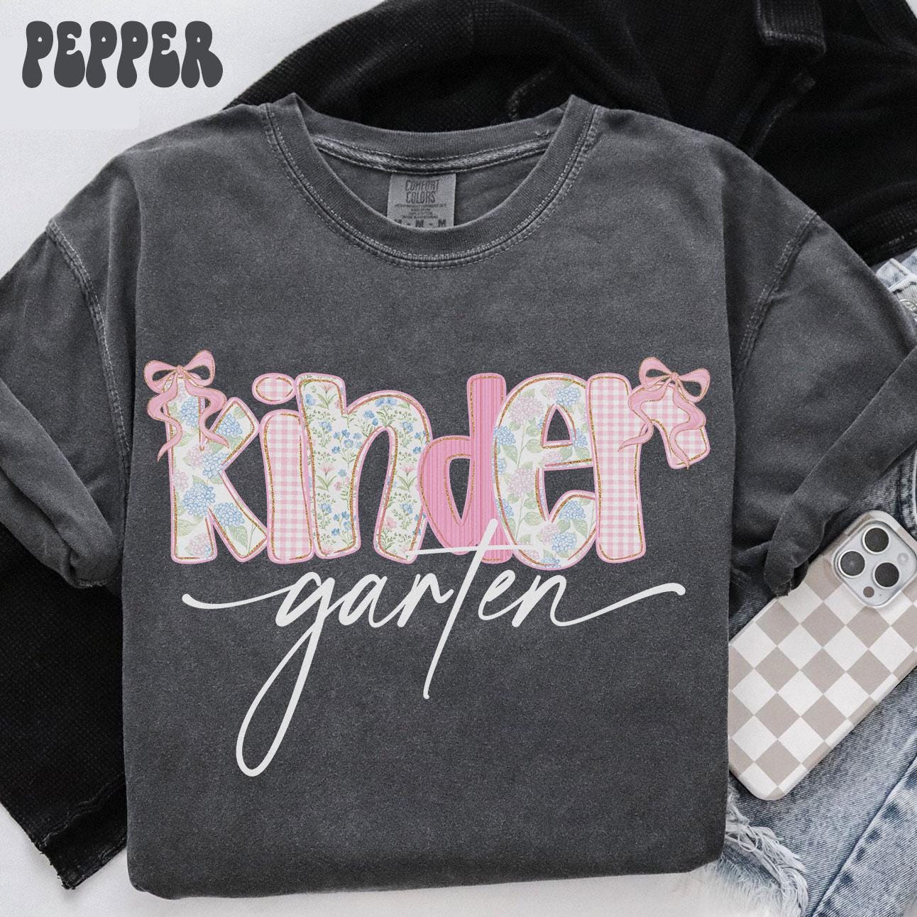 Comfort Colors Kindergarten Shirt Teacher Tee Kindergarten TShirt Back to School Kindergarten Department Gifts Crew Squad Graphic Tee – Soft Feel · Top Pick For Any Outfit