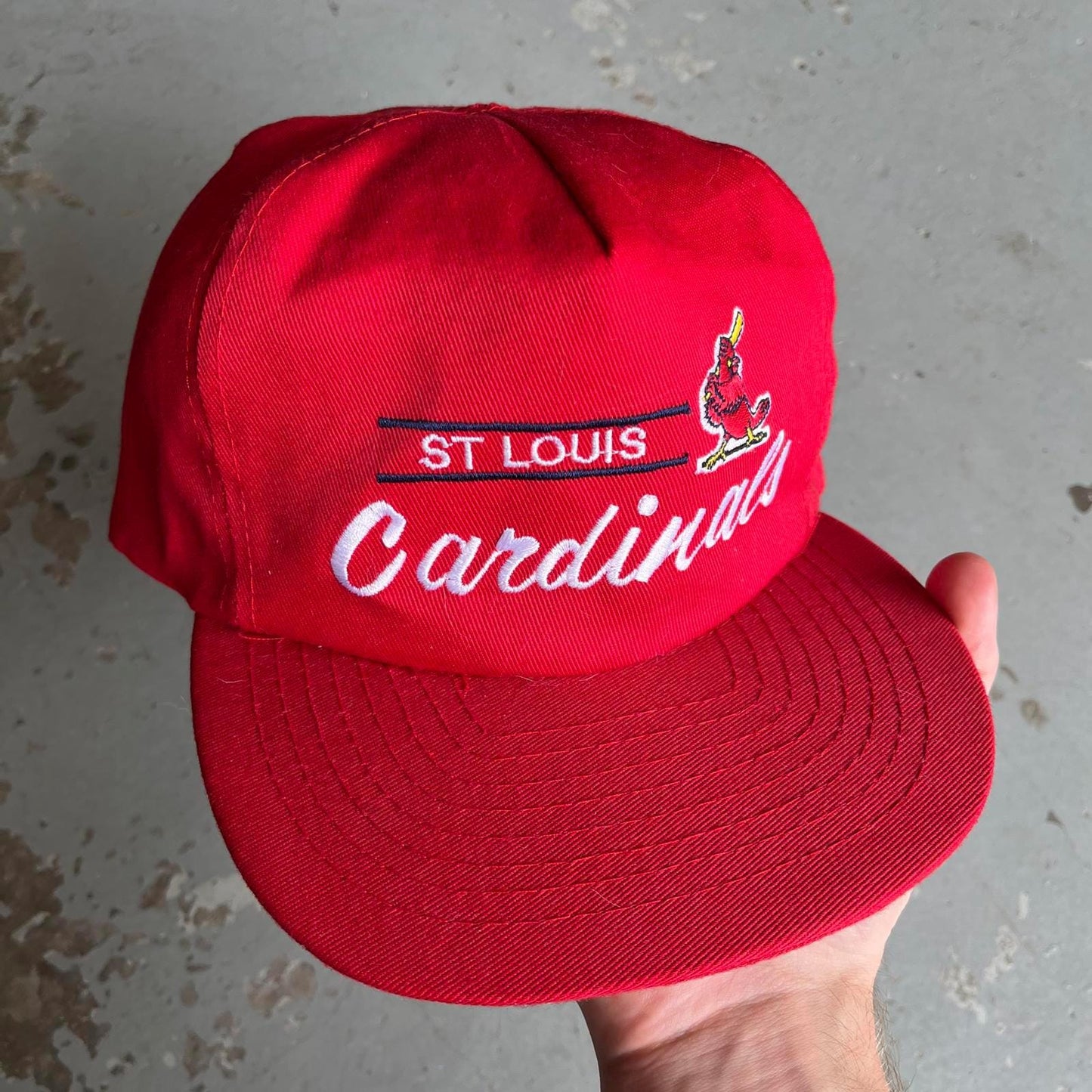 Vintage 90s Script St Louis Cardinals MLB SnapBack Hat Graphic Tee – Cozy Vibes · Perfect For Daily Wear