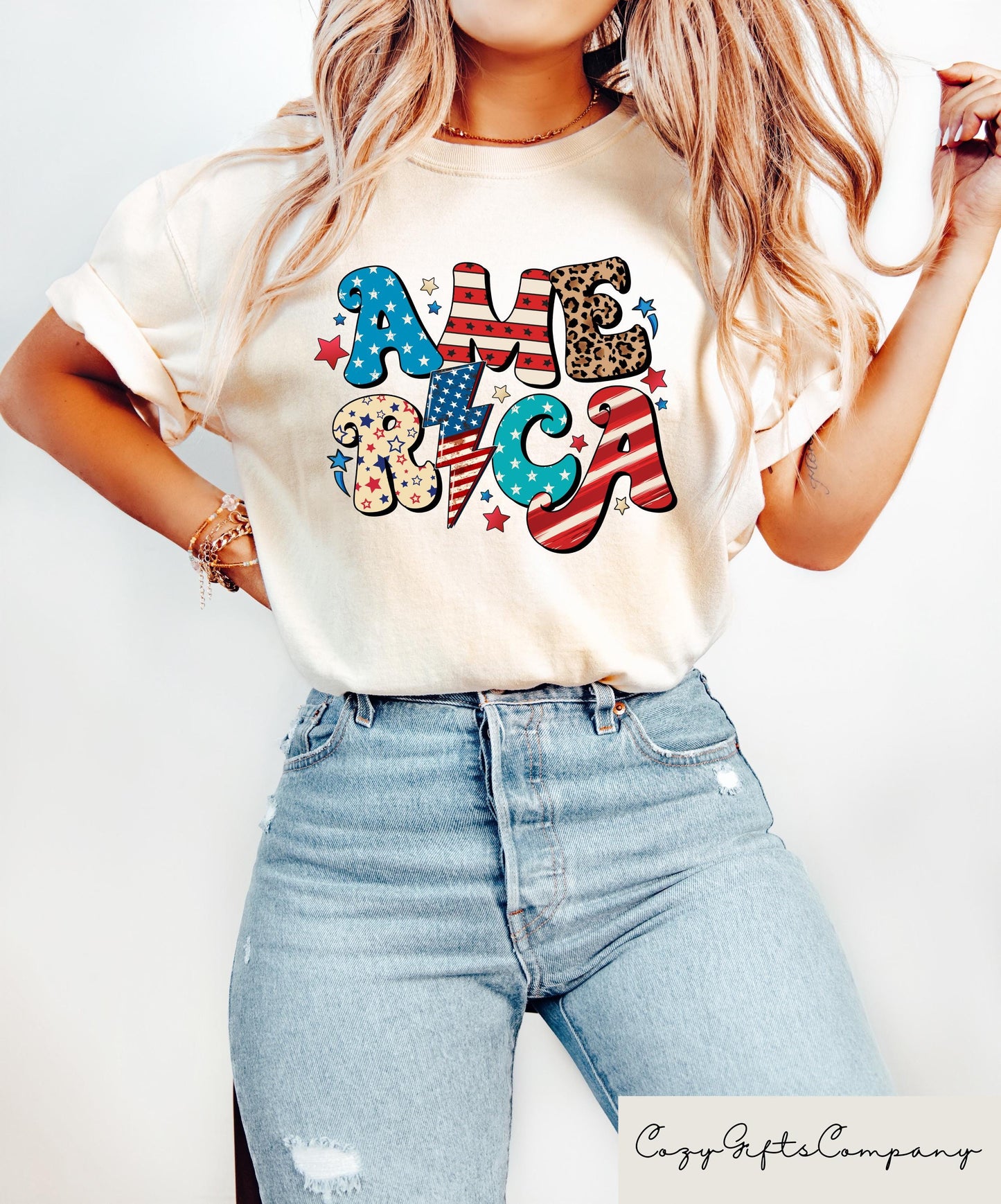 Retro Comfort USA Flag T shirt 4th Of July Shirt America T shirt Independence Day Gift Patriotic Mom Crewneck Fourth Of July Tee Graphic Tee – Fan Favorite · High-Quality Print