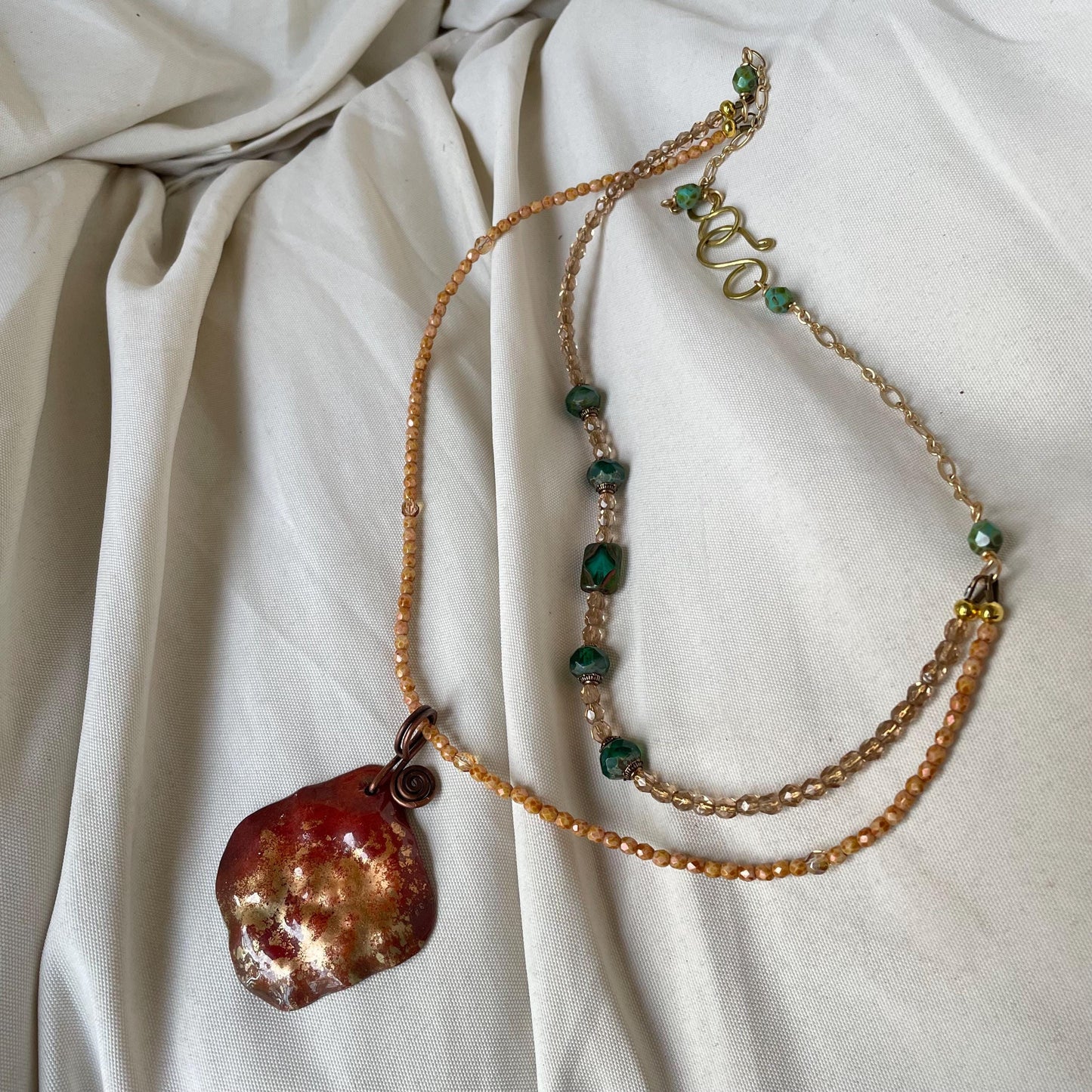 y2k earthy girl pendant necklace beaded layered whimsigoth hippie jewlery Graphic Tee – Fan Favorite · Perfect For Daily Wear