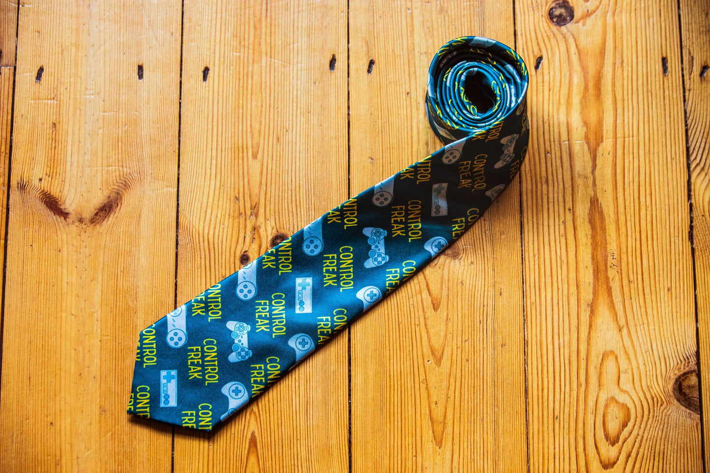 Gifts For Gamers Father39s Day Gift Control Freak Necktie For Work Gift For Dad Gaming Gifts Funny Neckties Video Game Controller Graphic Tee – Easygoing Wear · High-Quality Print