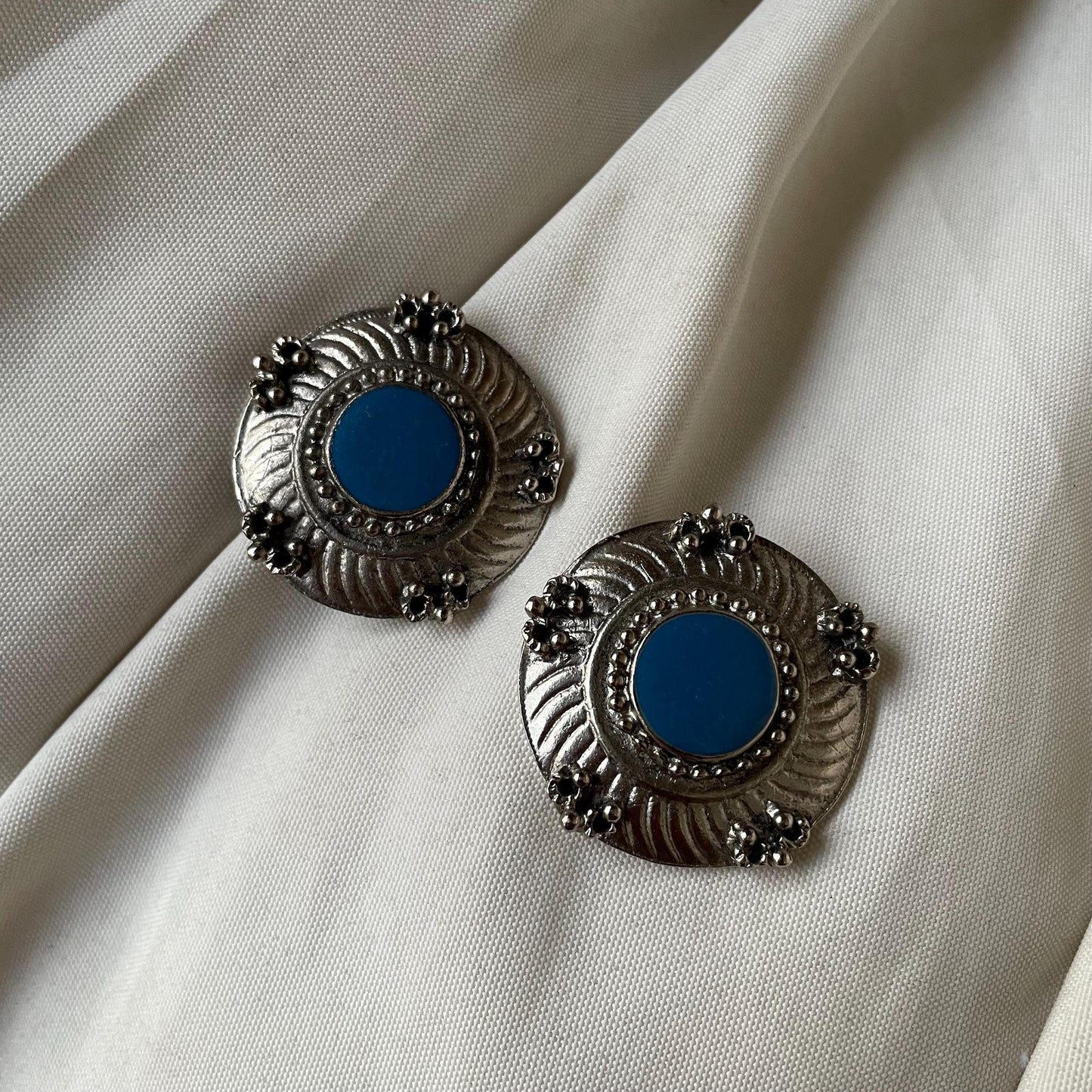 RARE vintage pisces jewelry co blue and silver southwestern inspired concho statement earrings boho western Graphic Tee – Easygoing Wear · Great Gift For Fans