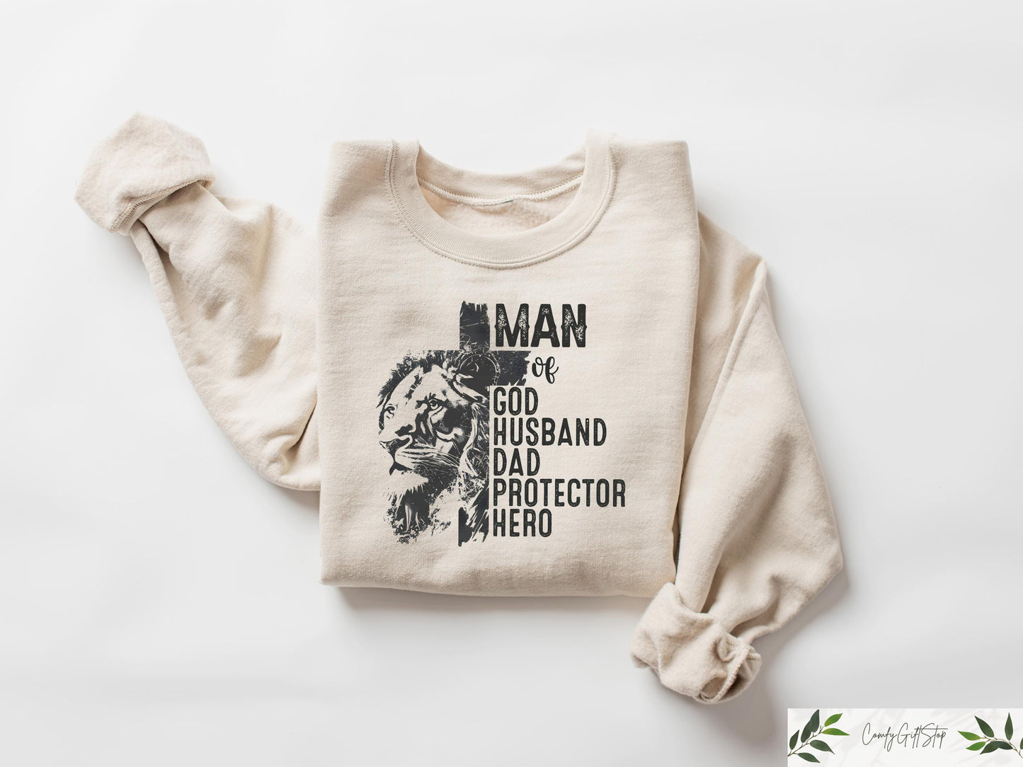 Man Of God Husband Dad Protector Hero Sweatshirt Religious Father39s Day T shirt Christian Dad Shirt Religious Dad Gift Bible Verse Tee Sweatshirt – Cozy Vibes · Great Gift For Fans