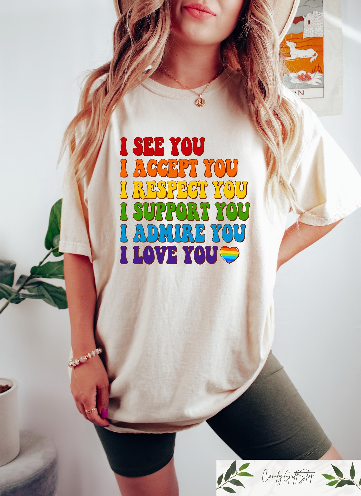 I See You I Accept You I Love You Shirt LGBTQ Rainbow T shirt Gay Pride Sweatshirt Transgender Rights Gift LGBTQ Ally Crewneck Sweatshirt – Everyday Comfort · Must-Have Style