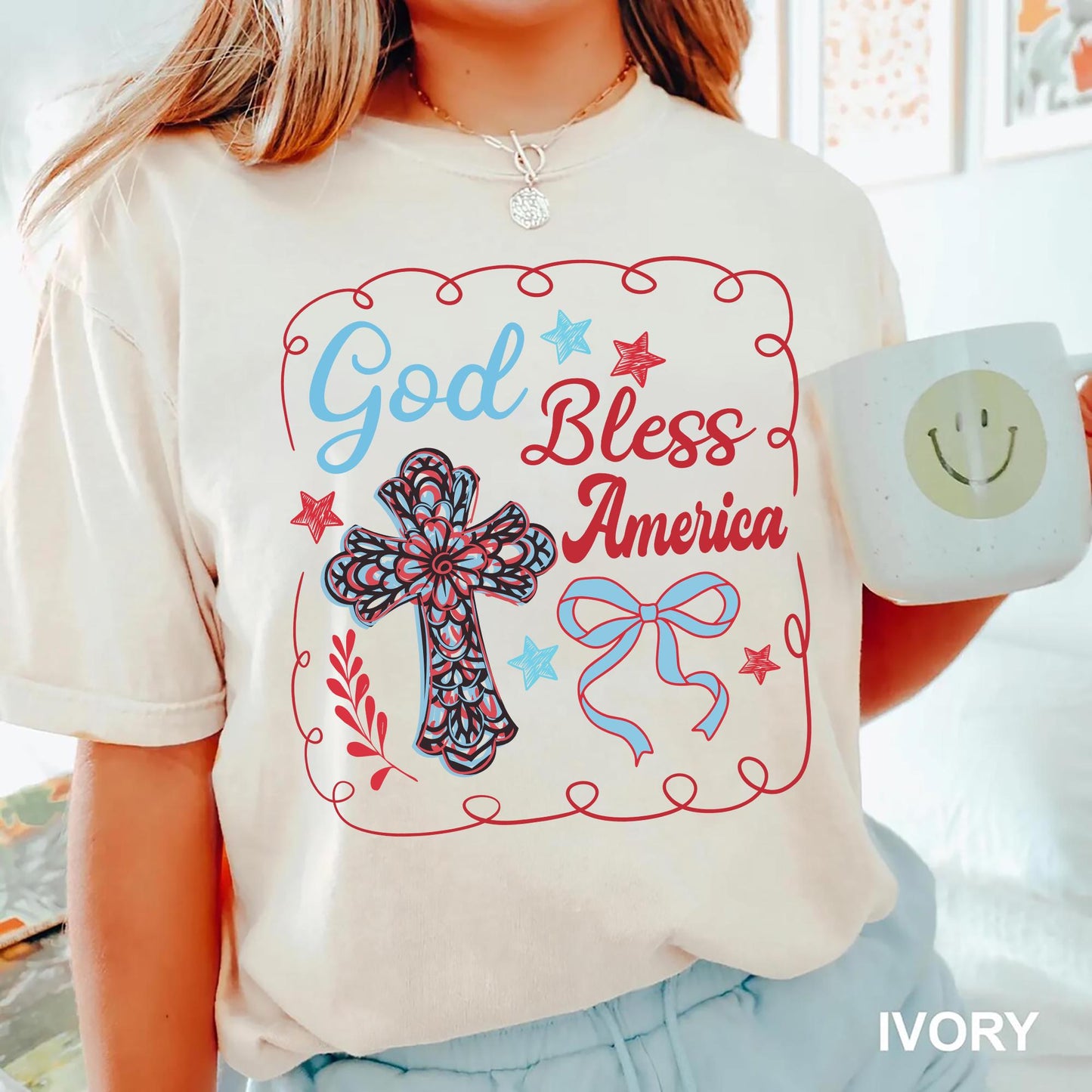 God Bless America Shirt Christian Patriotic 4th of July Tee Red White and Blue T Shirt USA Independence Day Tee Religious Freedom Shirt Gift Graphic Tee – Bold Style · Great Gift For Fans