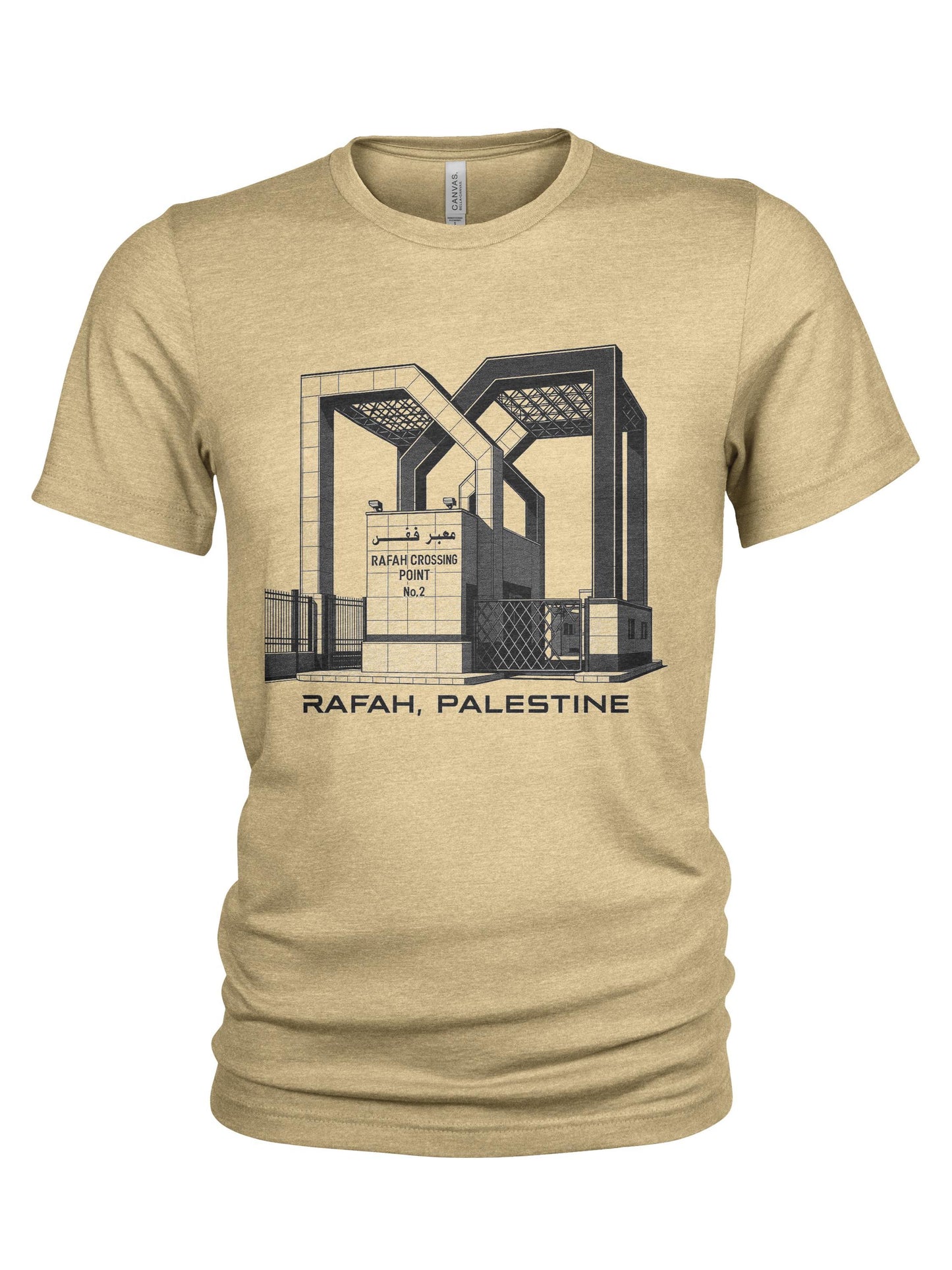 Rafah Crossing Palestine T Shirt Gaza Border Graphic Tee Palestinian Heritage Shirt Middle Eastern Cultural Gift Political Art Shirt Graphic Tee – Easygoing Wear · Great Gift For Fans