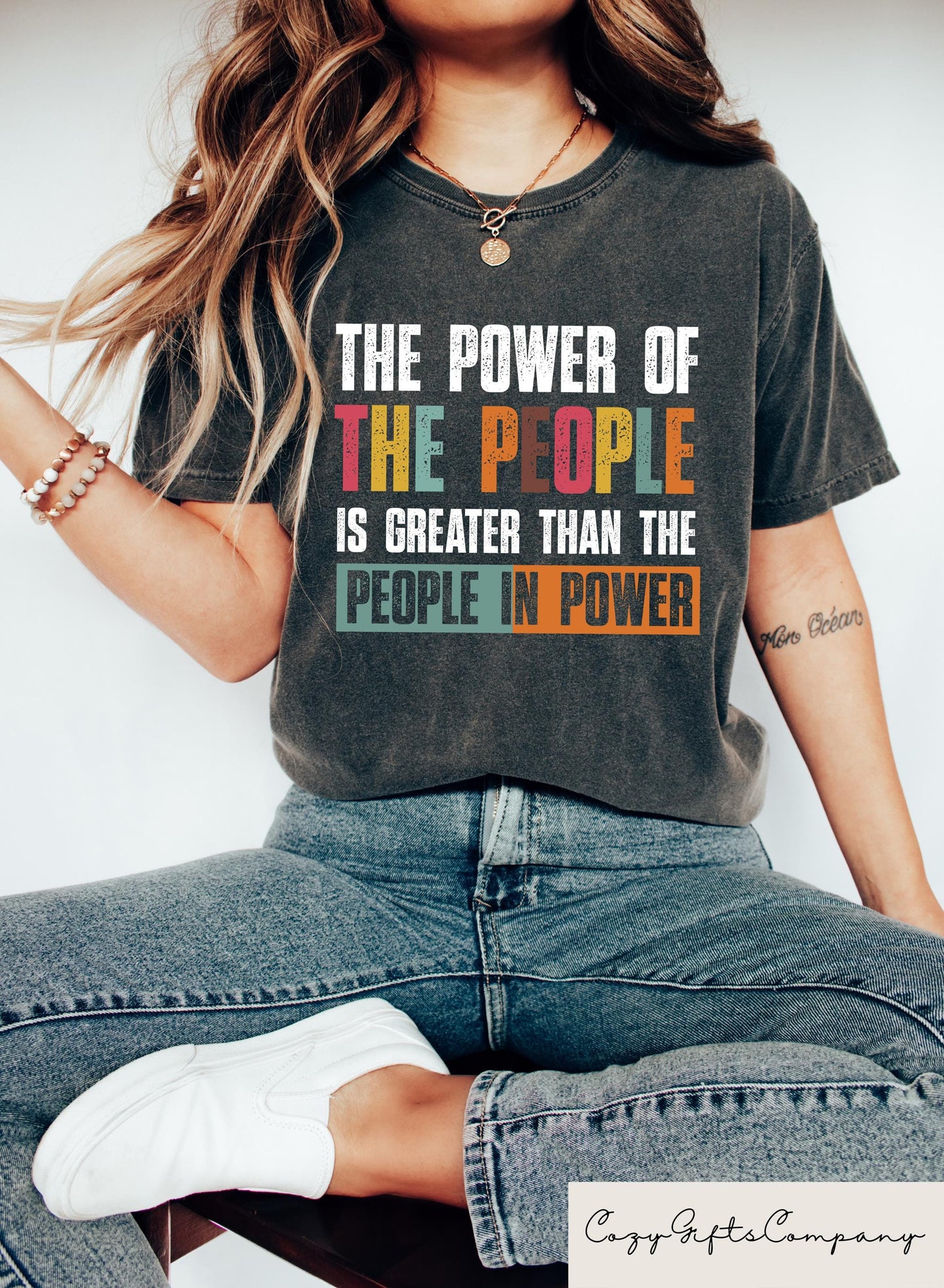 Retro Comfort Activist T shirt Senator Cory Booker Shirt Political Gift The Power Of The People Is Greater Than The People In Power Tee Graphic Tee – Premium Graphic · Top Pick For Any Outfit