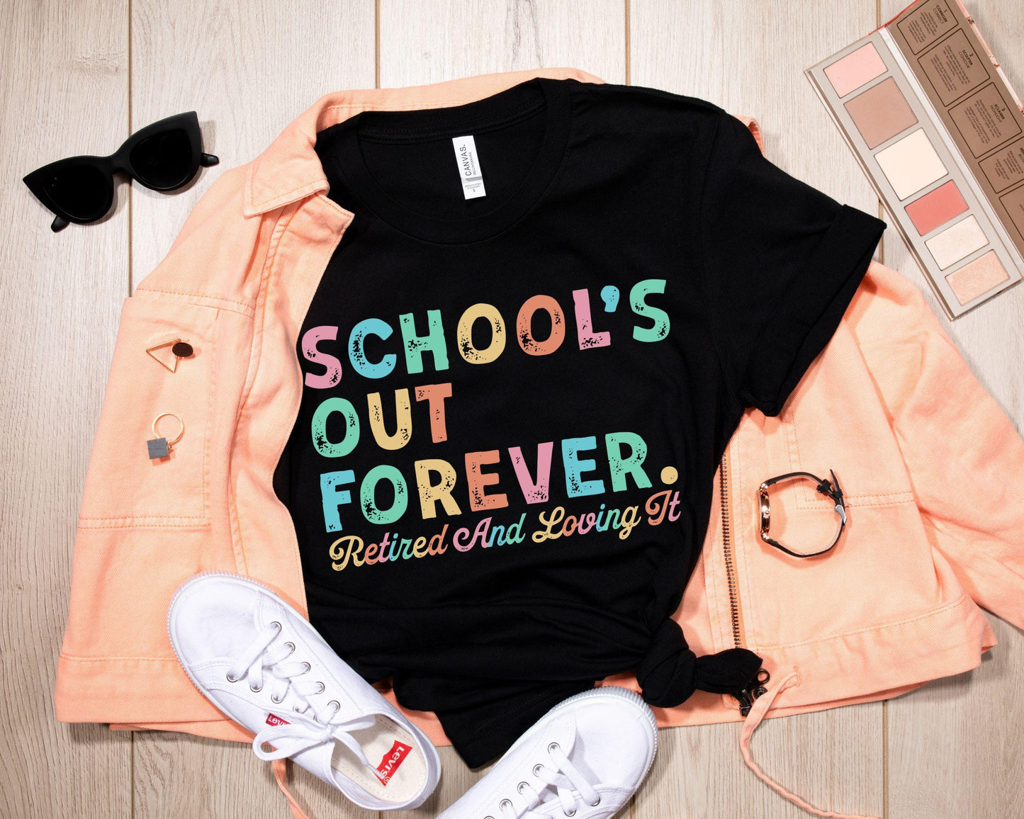 Teacher Retirement Shirt Schools Out Forever Shirts Gift For Teacher Retirement Retired Teacher Gift Teacher Appreciation Teacher Gifts Graphic Tee – Feel-Good Design · Top Pick For Any Outfit