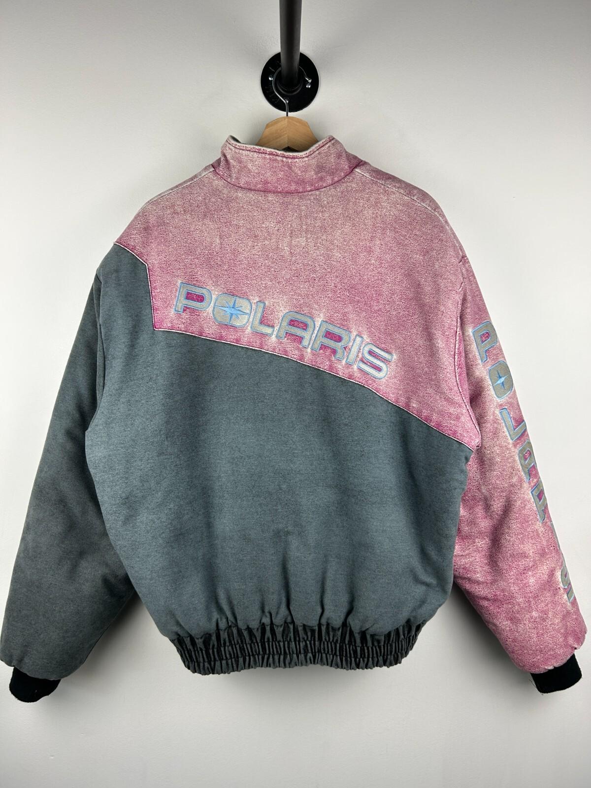 Vintage 90s Polaris Indy Pink Grey Racing Bomber Jacket Size L Graphic Tee – Cozy Vibes · High-Quality Print