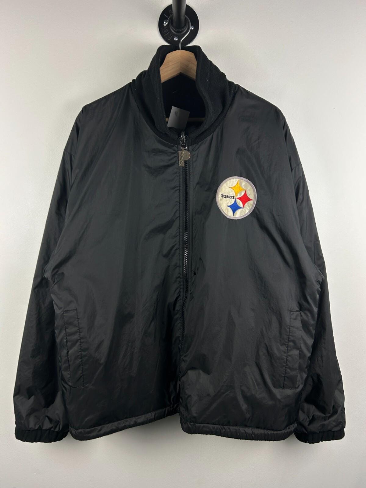 Vintage 90s NFL Pro Player Pittsburgh Steelers Fleece Black Reversible Jacket S Graphic Tee – Everyday Comfort · Top Pick For Any Outfit