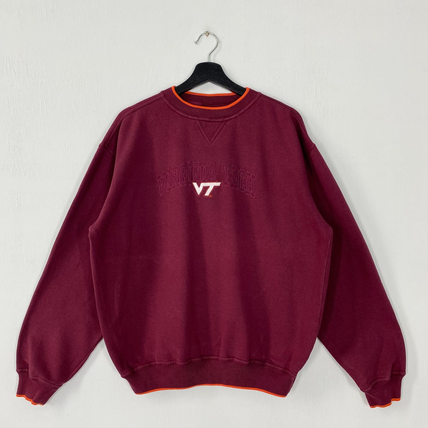 Vintage Virginia Polytechnic Institute Sweatshirt Virginia Tech Crewneck Virginia Sweater Virginia Tech Hokies Embroidered Logo Red Medium Sweatshirt – Fan Favorite · Great Gift For Fans