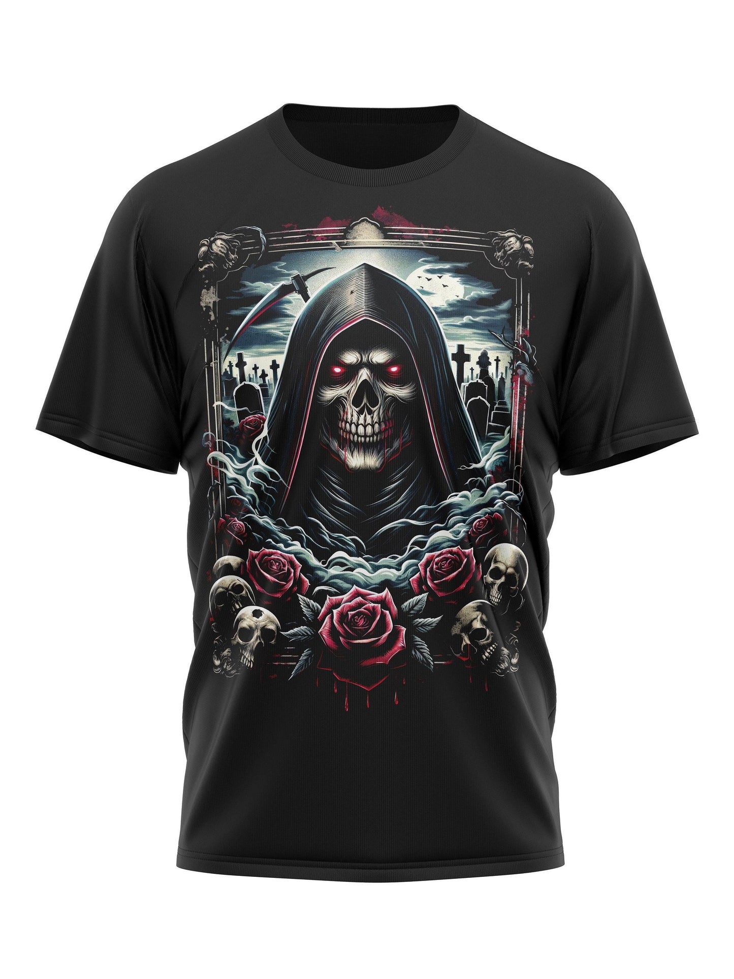 Grim Reaper Mens T Shirt Death Metal Grunge Gothic Norse Graphic Tee – Aesthetic Look · High-Quality Print