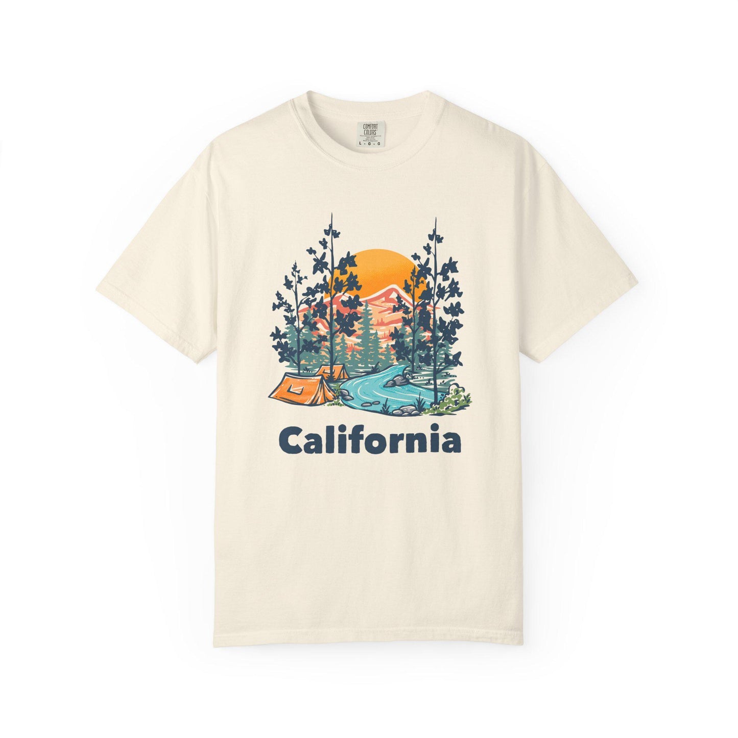 Illustration California Graphic Tee Comfort Colors Retro Unisex Illustration T shirt Graphic Tee – Aesthetic Look · Perfect For Daily Wear