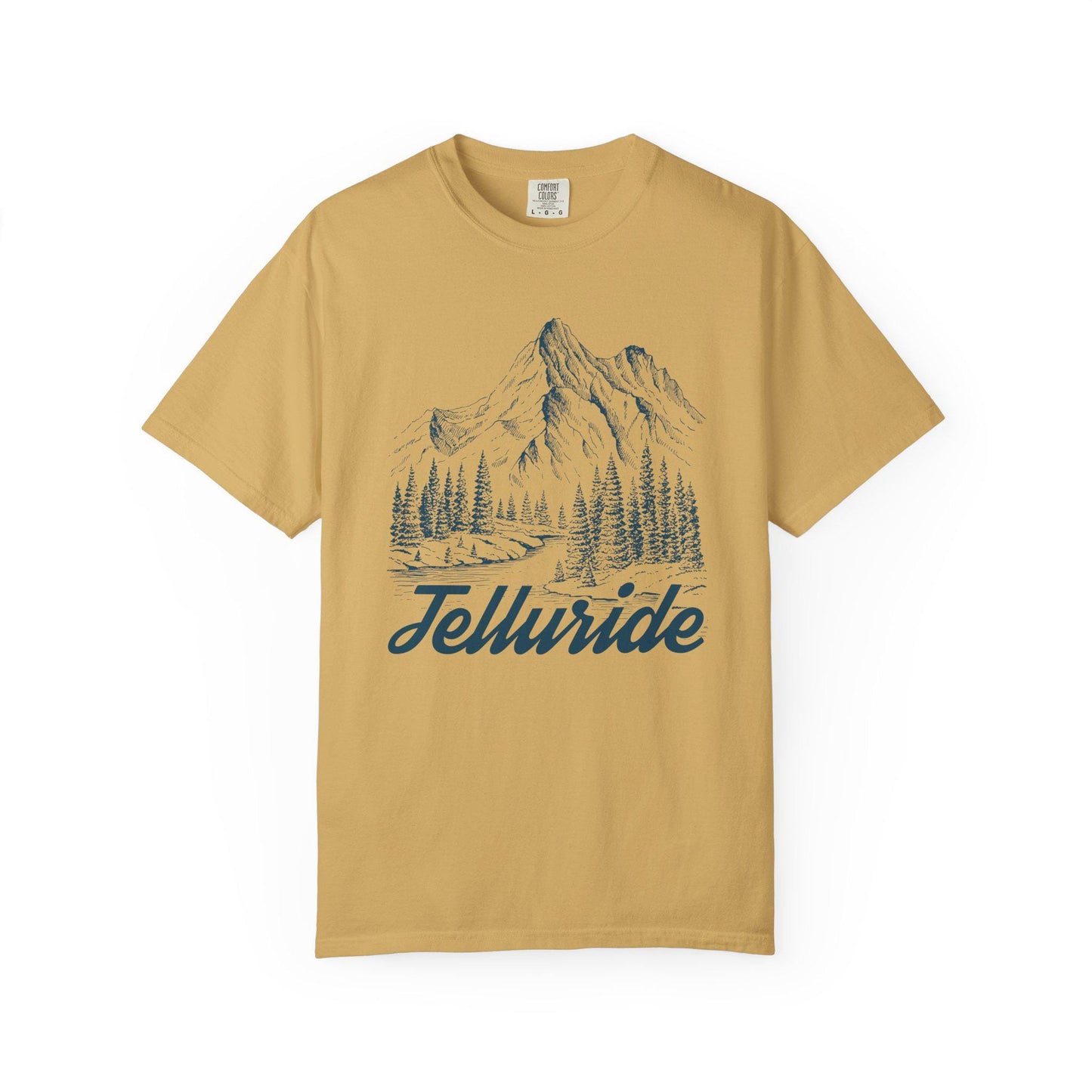 Telluride Colorado Graphic Tee Mountain Illustration Telluride T Shirt Graphic Tee – Warm & Stylish · Great Gift For Fans