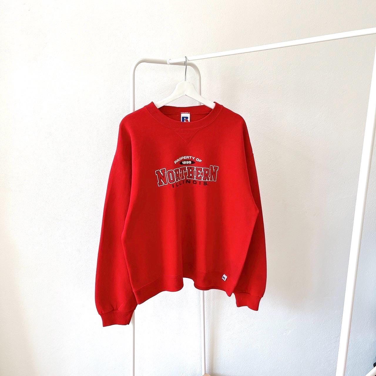 Vintage 90s Northern Illinois vintage Russell red sweatshirt L Sweatshirt – Feel-Good Design · Trending Graphic Apparel