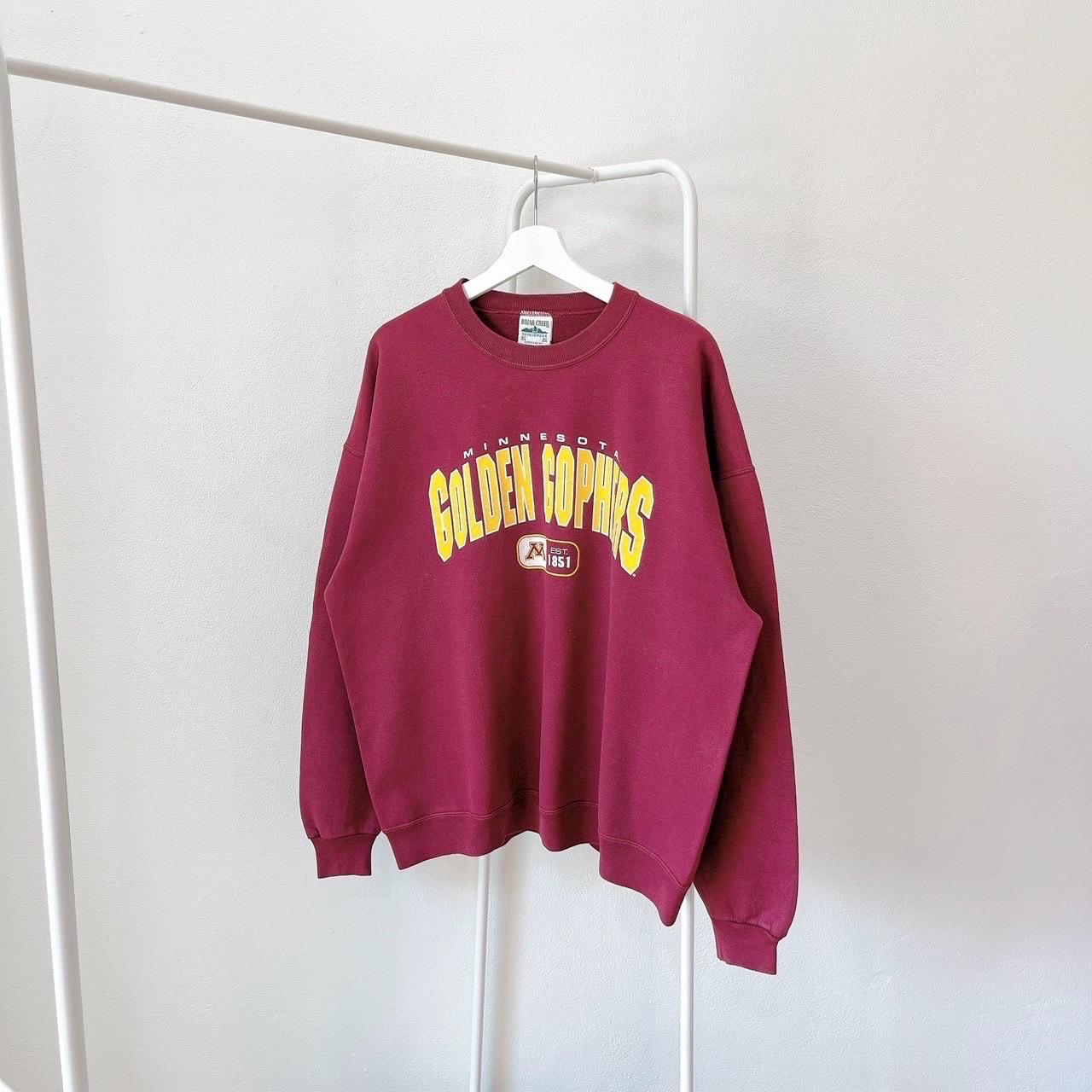 Vintage 90s Minnesota Golden Gophers NCAA vintage Briar creek sportswear red sweatshirt XL Sweatshirt – Warm & Stylish · High-Quality Print