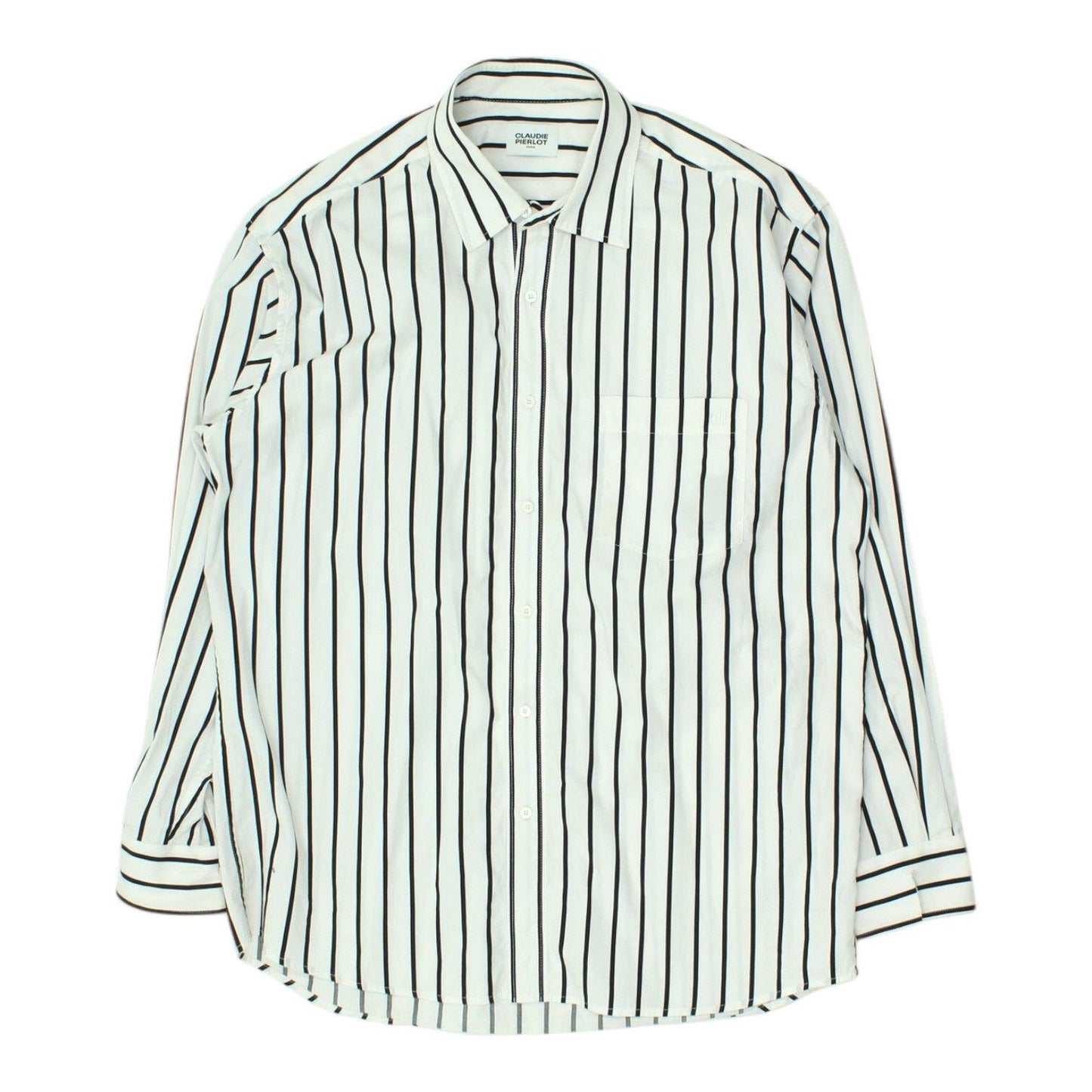 Claudie Pierlot Mens Shirt Vintage Button Up White Striped Designer Formal Graphic Tee – Warm & Stylish · Perfect For Daily Wear