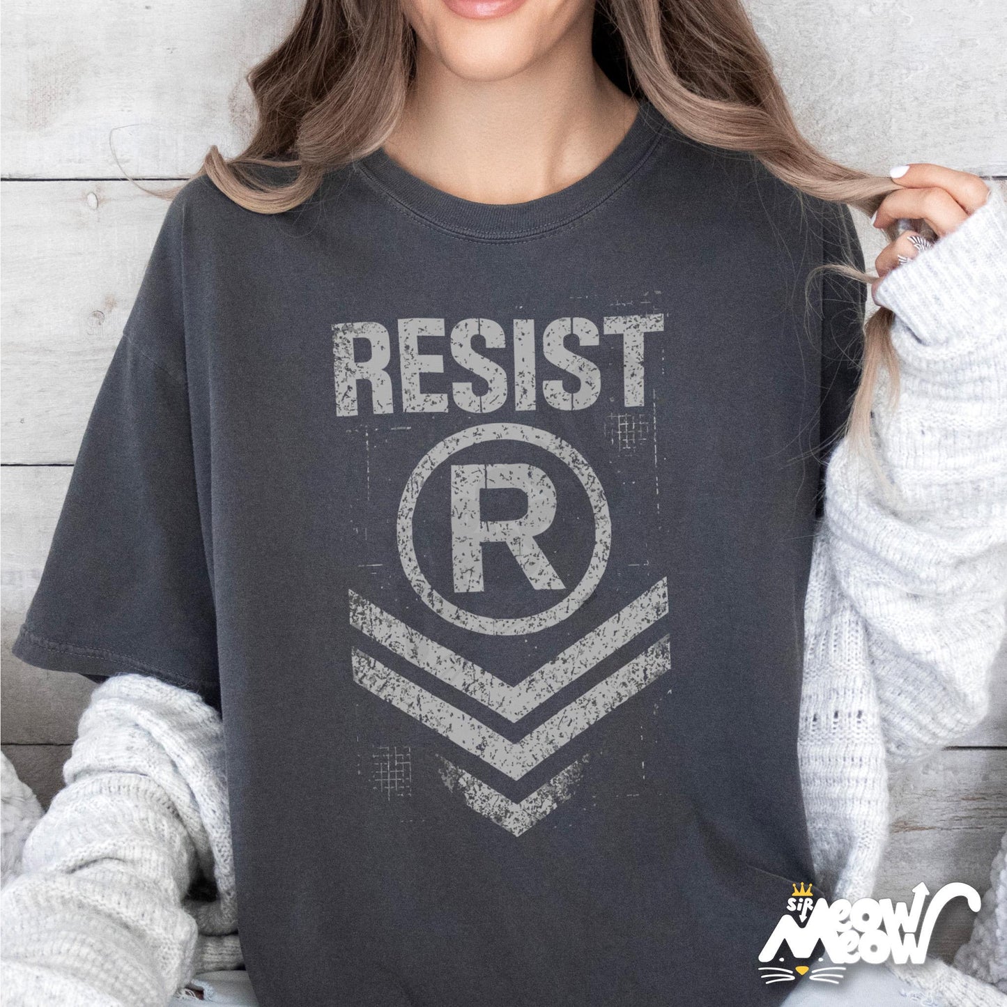 Resist T Shirt Grunge Military Inspired Graphic Tee Bold Symbolic Shirt for Activists and Rebels Graphic Tee – Premium Graphic · Perfect For Daily Wear