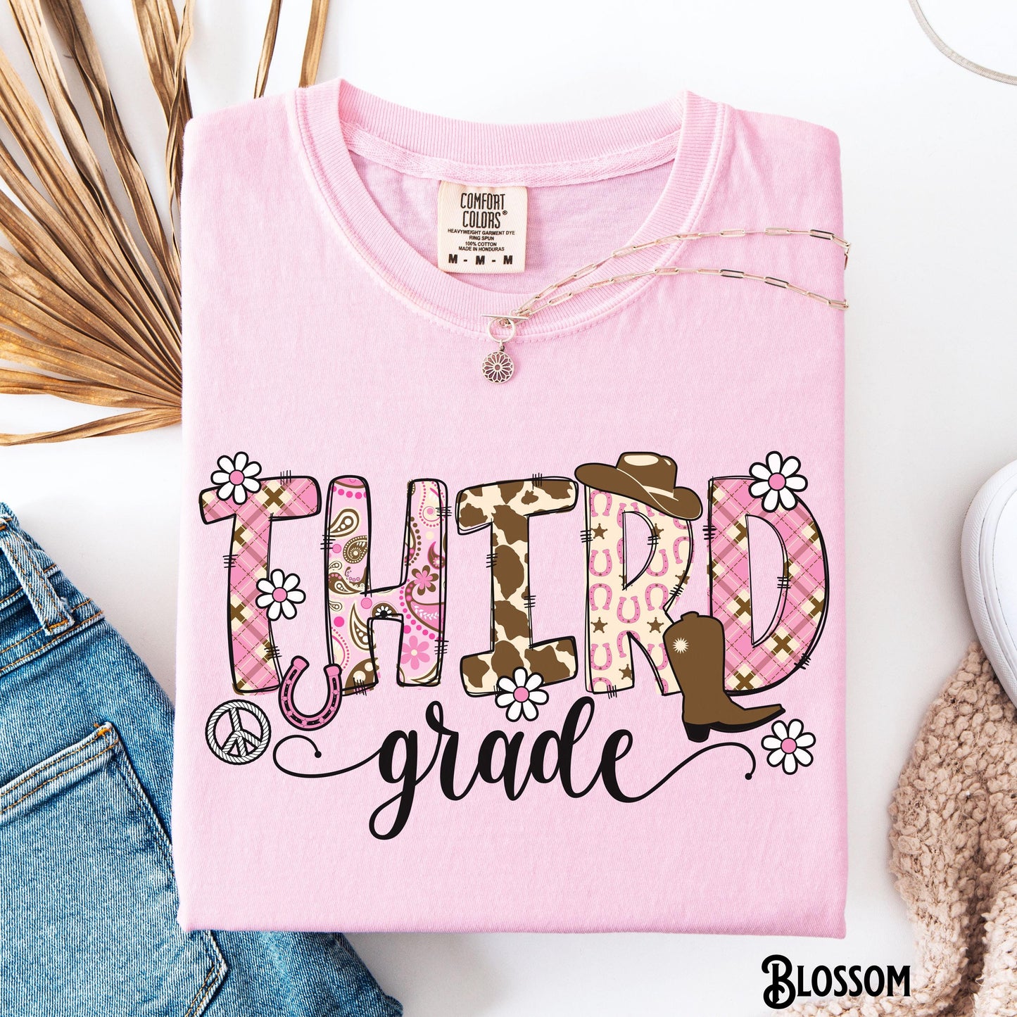 Third Grade Teacher Shirt Teach Tee 3rd Grade T Shirt Back to School Western Cowgirl Appreciation Gift for Teacher Graphic Tee – Easygoing Wear · High-Quality Print