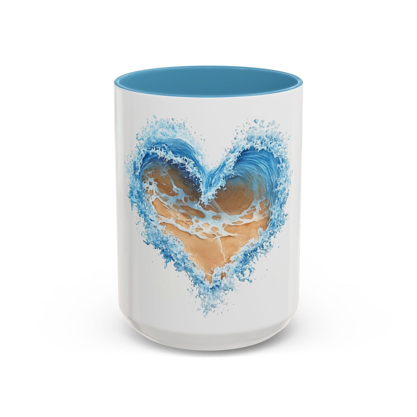 Ocean Heart Coffee Mug Beach Lover Gift Surfing Mug Nautical Decor Personalized Drinkware Ocean Art Graphic Tee – Feel-Good Design · Great Gift For Fans