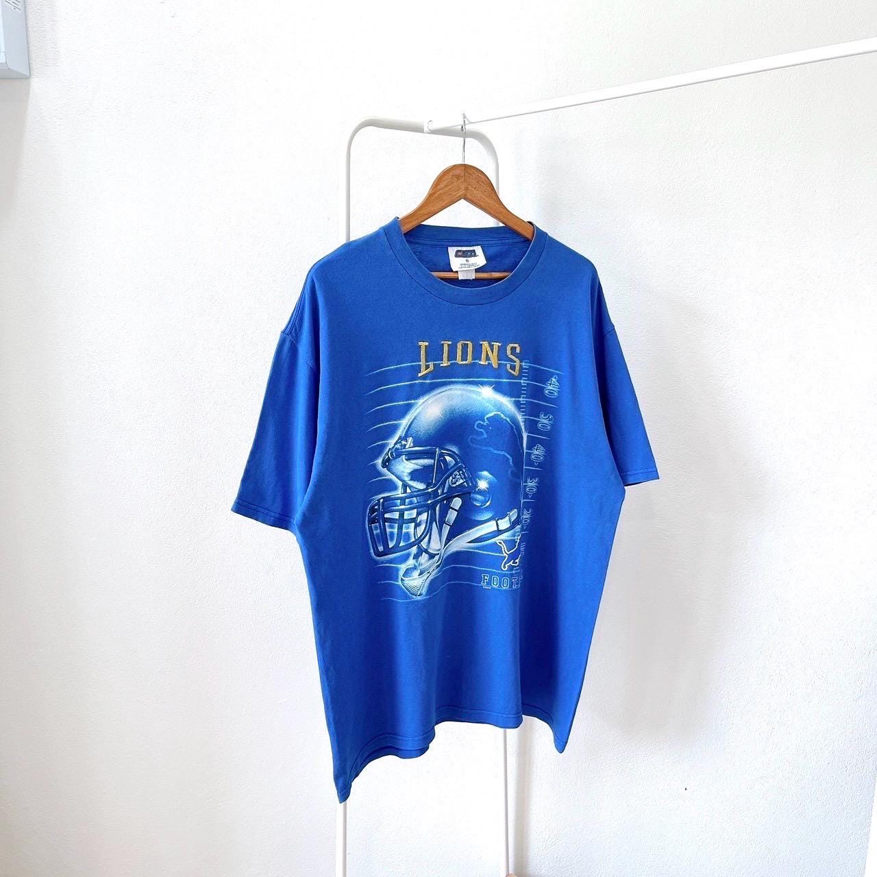 Vintage 90s Detroit Lions NFL vintage CSA blue t shirt XL Graphic Tee – Premium Graphic · Great Gift For Fans