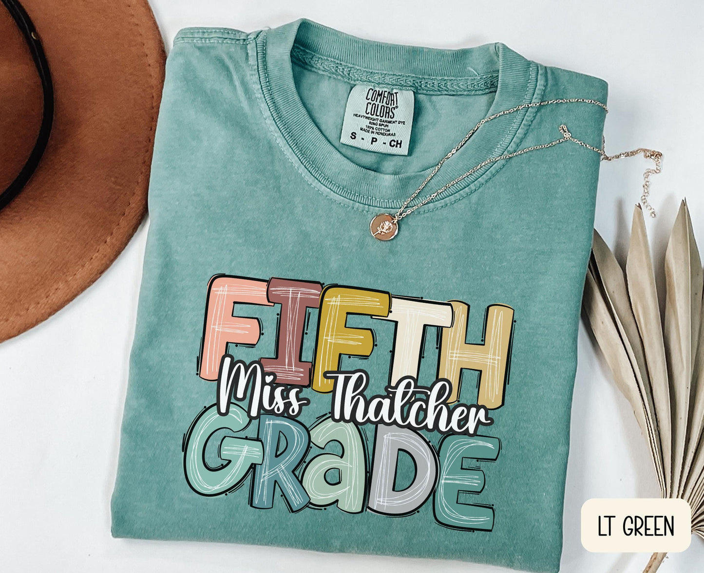 Custom 5TH Grade Teacher Shirt Personalized Tee with Teacher Name Back to School Teacher Gift Fifth Grade Teacher Shirt Graphic Tee – Easygoing Wear · Perfect For Daily Wear