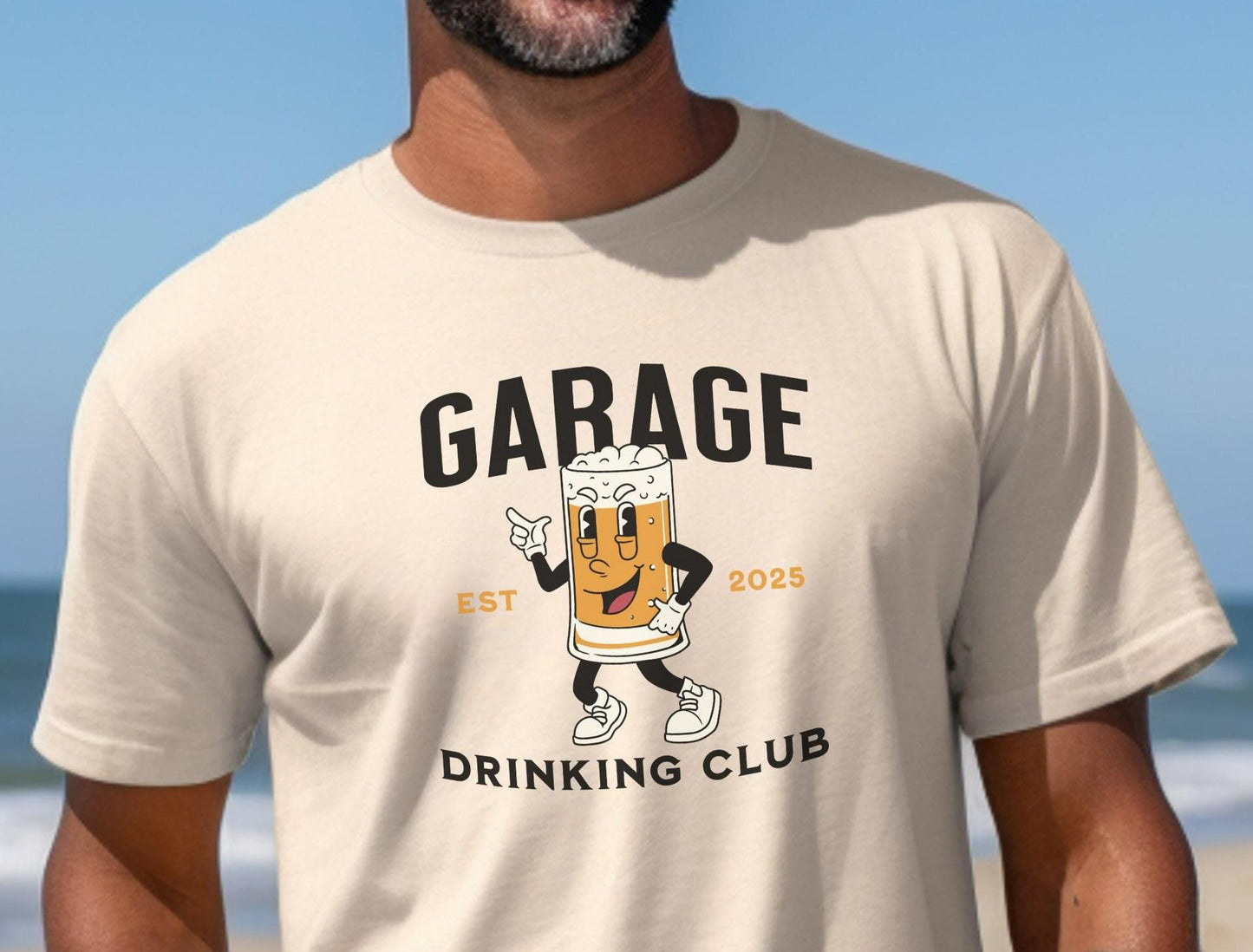 Garage Drinking Club Shirt Funny Beer Shirt for Men Drinking Crewneck T Shirt Gift for Dad or Friends Fathers Day Gift Funny Dad Shirt Graphic Tee – Easygoing Wear · Must-Have Style