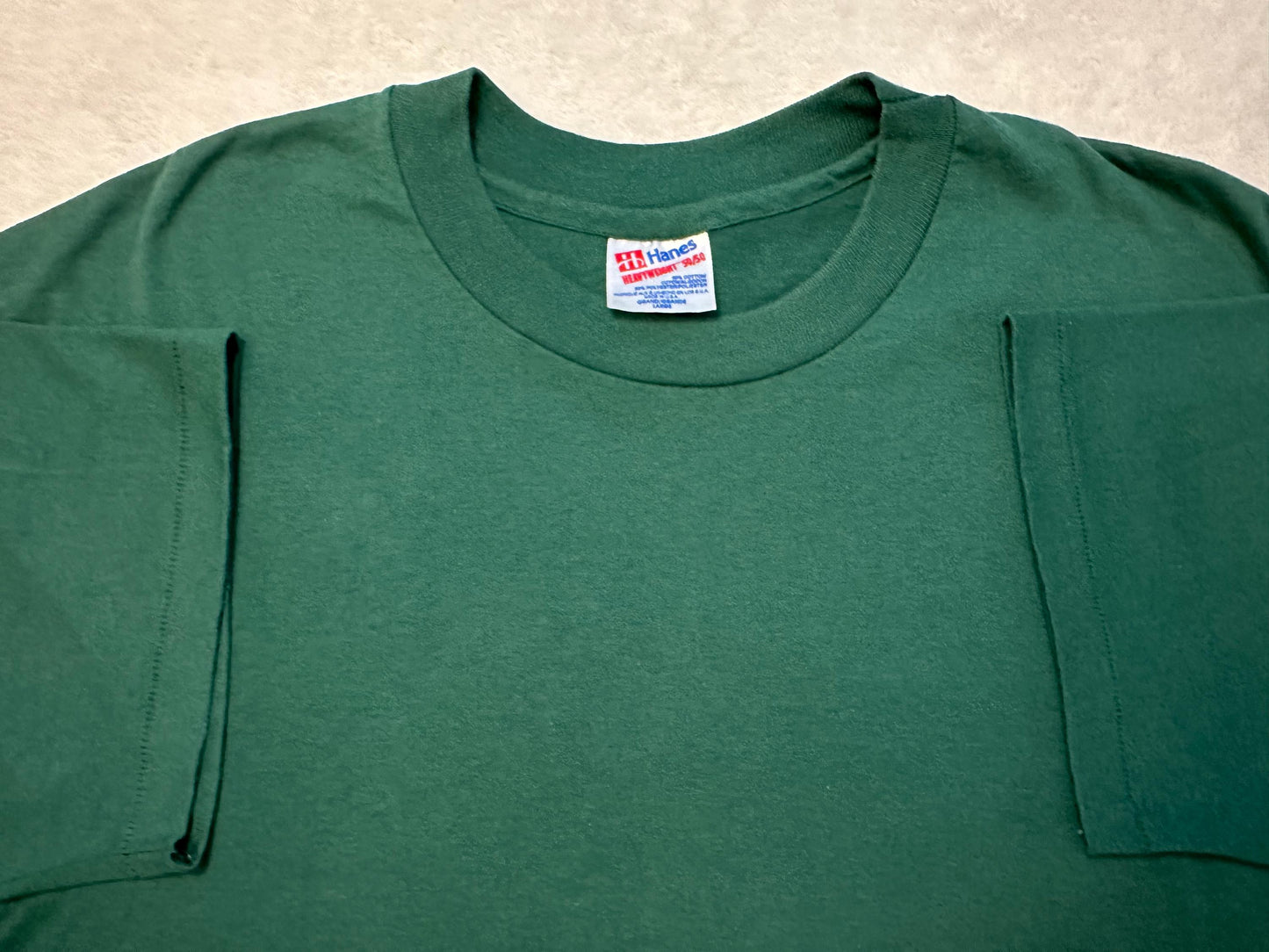 Vintage 1990s 90s Hanes Made In USA Single Stitch Blank Green Surf T Shirt L NEW Graphic Tee – Soft Feel · Top Pick For Any Outfit