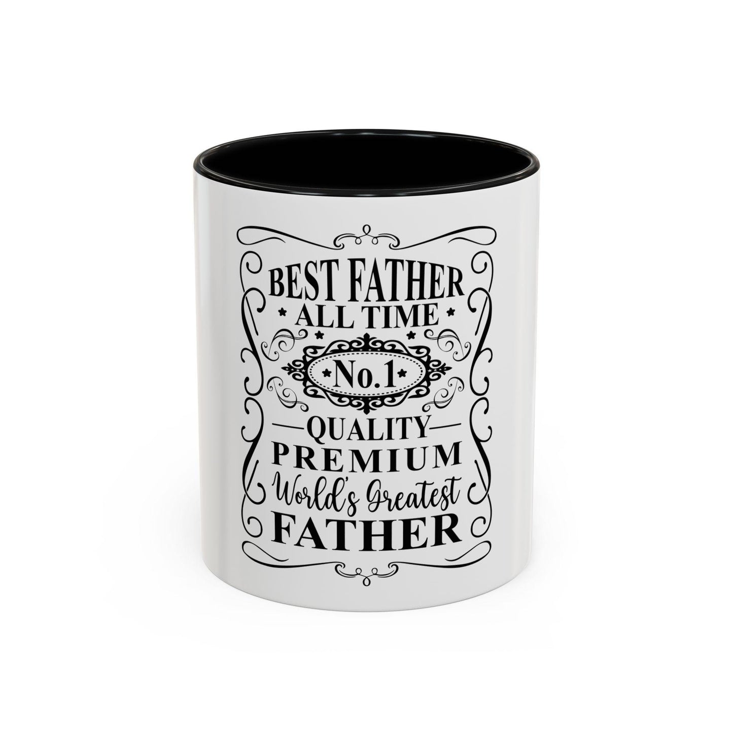 Best Father Coffee Mug World39s Greatest Dad Gift Black Accented Mug for Father39s Day Birthday Appreciation Daily Coffee Graphic Tee – Premium Graphic · Great Gift For Fans