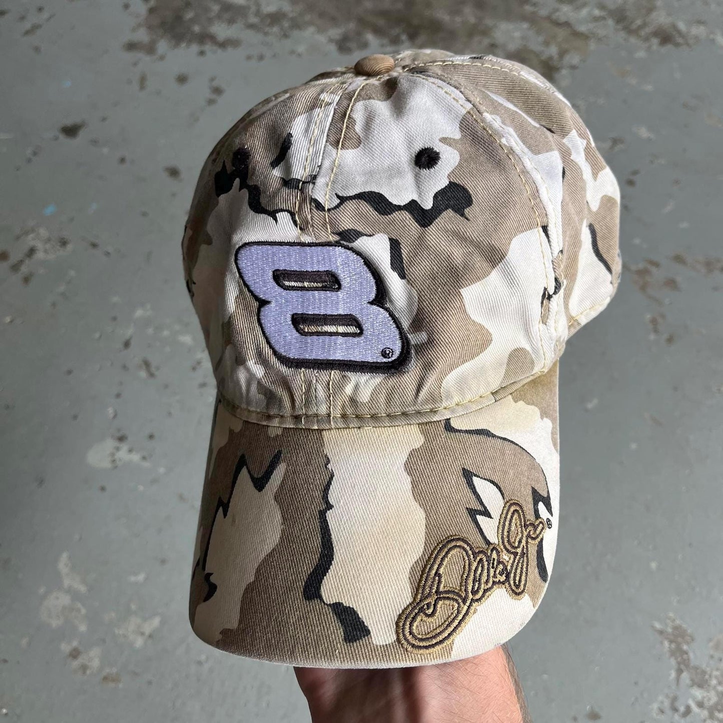 Vintage Y2K Dale Earnhardt Junior 8 Camo NASCAR Grunge Hat Graphic Tee – Aesthetic Look · Top Pick For Any Outfit