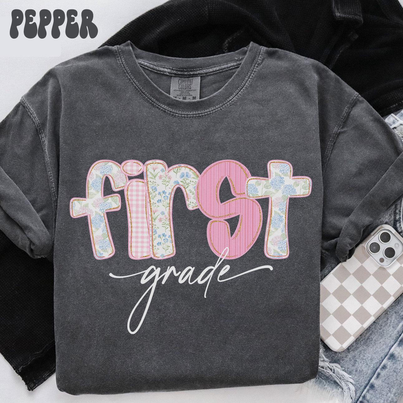 Comfort Colors First Grade Shirt Teacher Team TShirts 1st Grade Tee Back to School First Grade Department Gifts Crew Graphic Tee – Bold Style · Perfect For Daily Wear