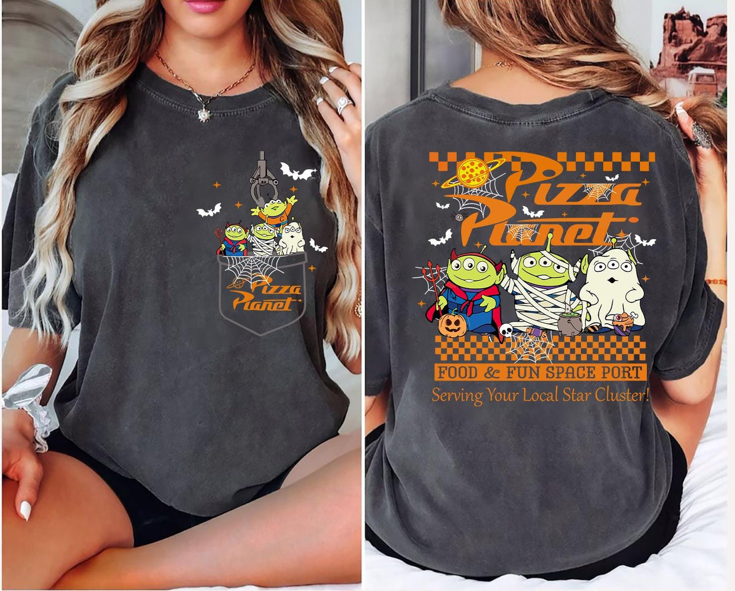 Pizza Planet Halloween Shirt Toy Story Alien Disney Tee Mickeys Not So Scary Halloween Party Shirt Disneyland Halloween Family Trip Shirt Graphic Tee – Everyday Comfort · Great Gift For Fans