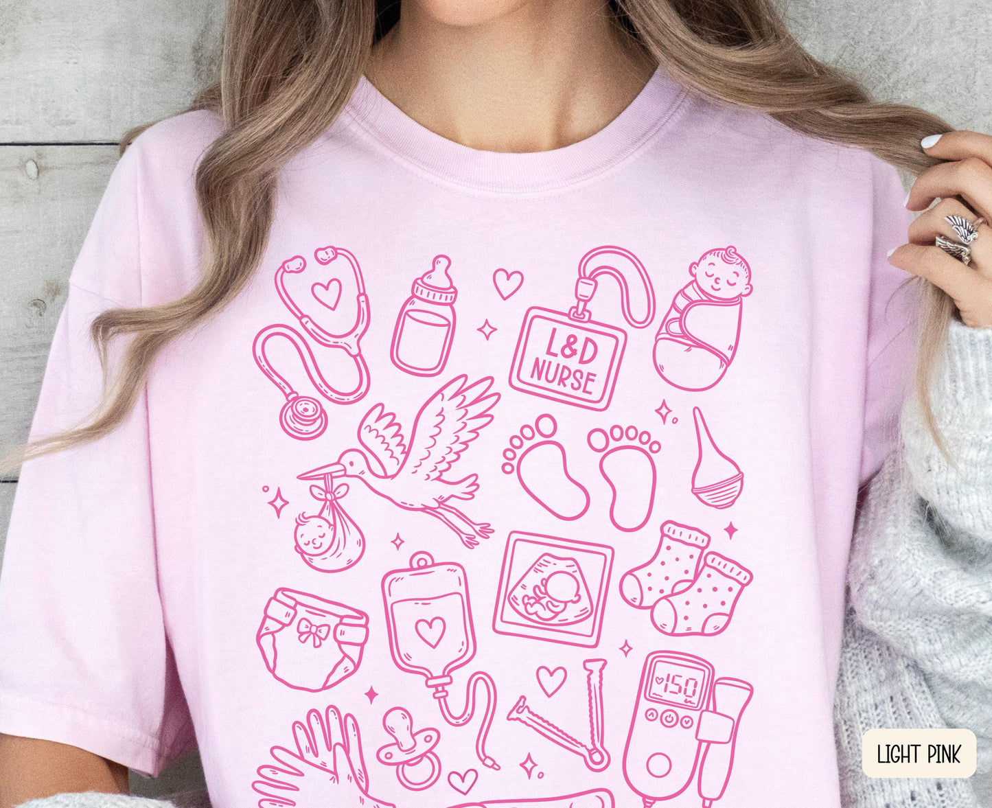 Labor Delivery Nurse Shirt Nurse Tee Labor Nurse Shirt Delivery Nurse Gift L and D Nurse RN Gift for Nurse Baby Nurse Graphic Tee – Fan Favorite · Perfect For Daily Wear