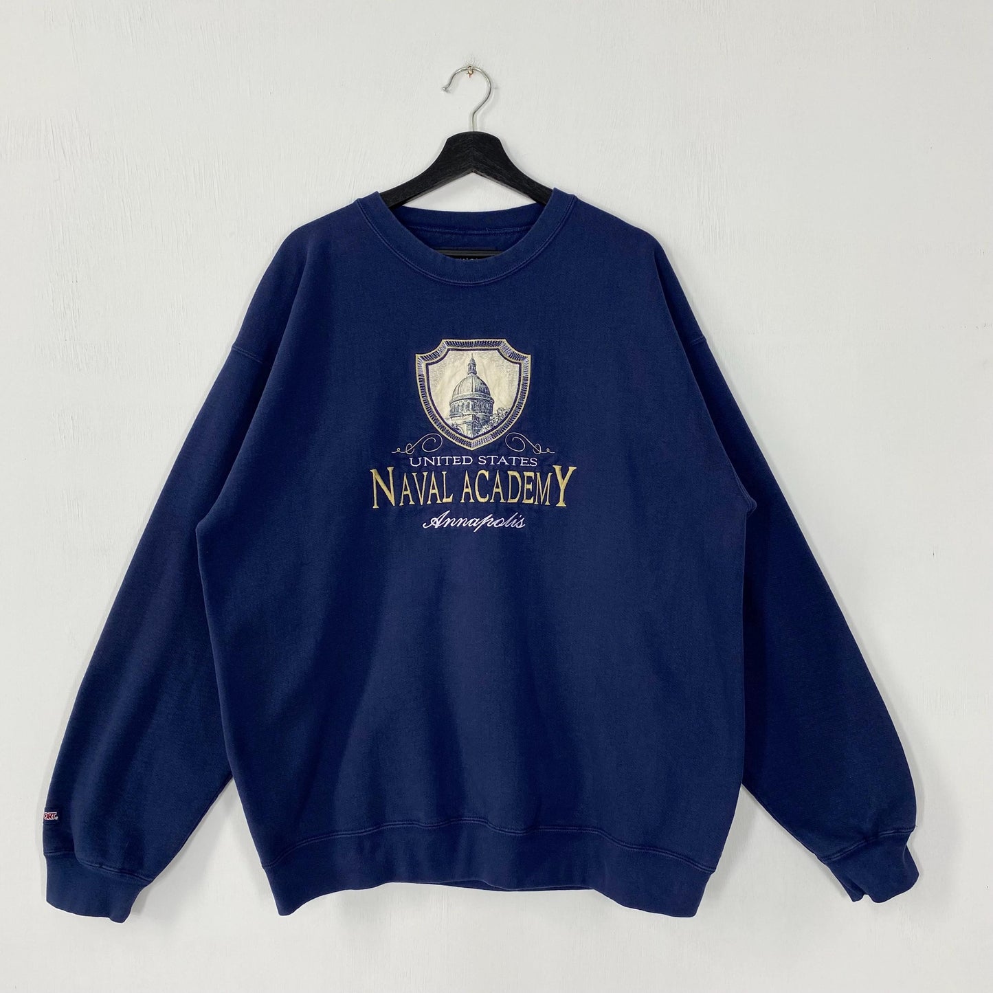 Vintage 90s United States Naval Academy Sweatshirt Naval Academy Crewneck Naval Academy Sweater Annapolis Military Embroidered Logo XLarge Sweatshirt – Warm & Stylish · Trending Graphic Apparel