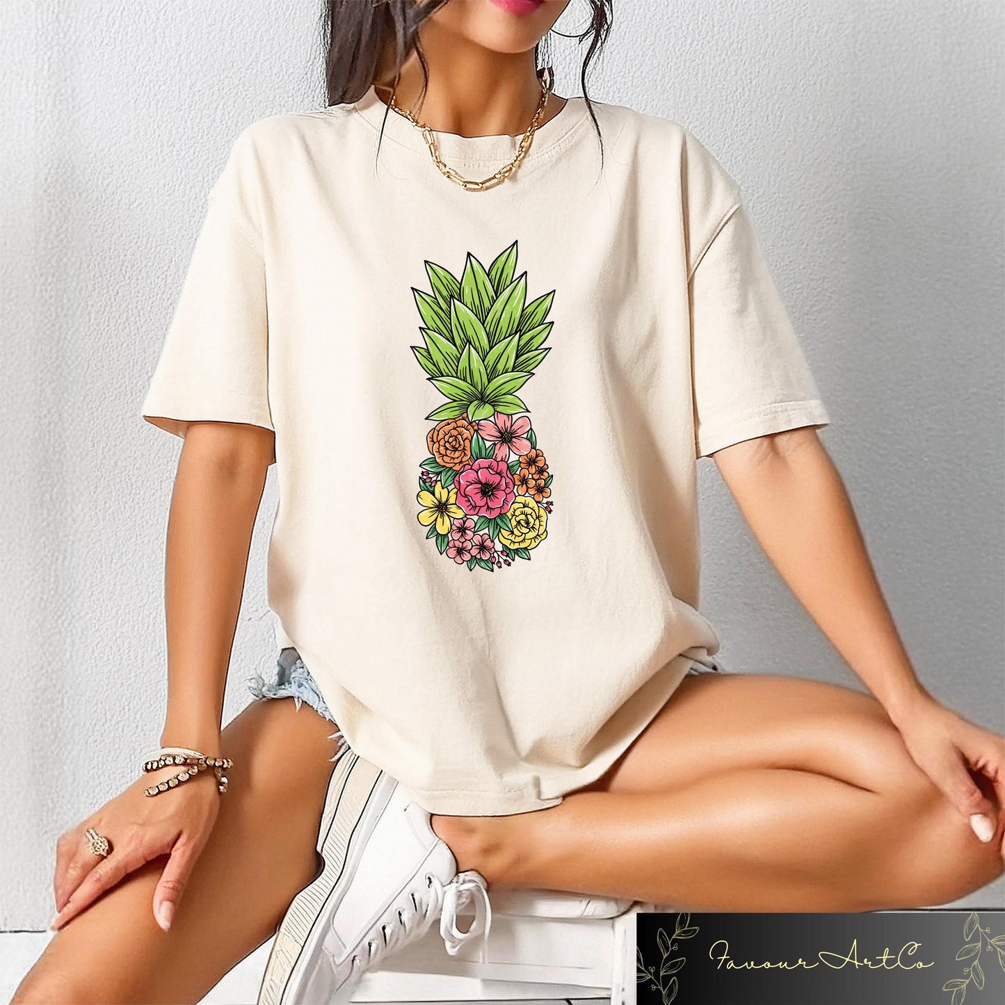 Retro Comfort Pineapple T shirt Watercolor Pineapple Shirt Summer Holiday Gift Funny Pineapple Crewneck Tropical Fruit Outfit Graphic Tee – Bold Style · Top Pick For Any Outfit