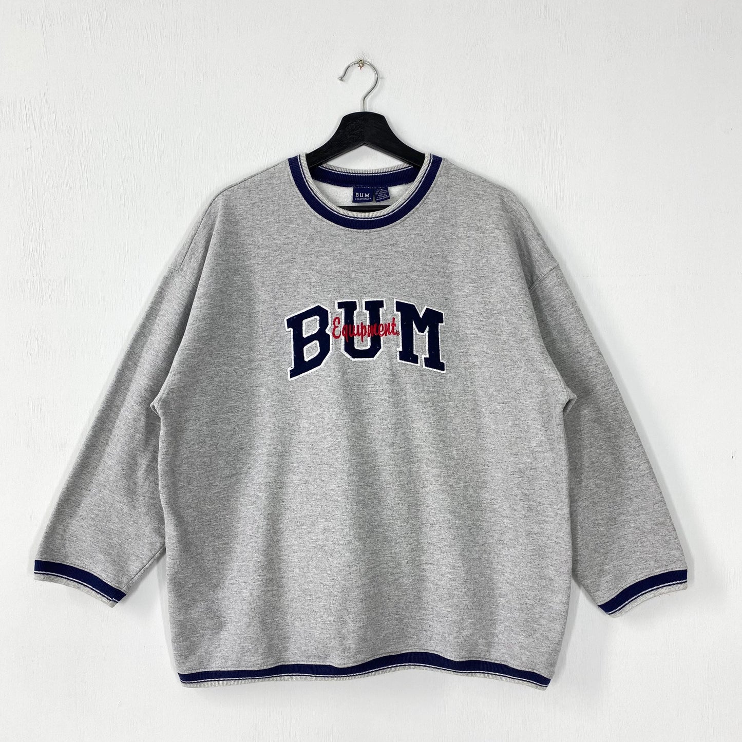 Vintage 90s BUM Equipment Sweatshirt BUM Equipment Crewneck Bum Equipment Sweater Pullover Sportswear BUM Equipment Embroidered Logo Large Sweatshirt – Premium Graphic · Great Gift For Fans