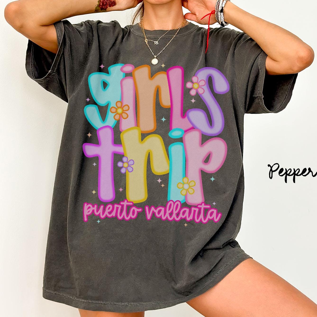 Comfort Colors Girls Trip Shirts Puerto Vallarta Matching TShirts Vacation Gifts Group Tees Girls Night Out Girls Weekend Graphic Tee – Warm & Stylish · High-Quality Print