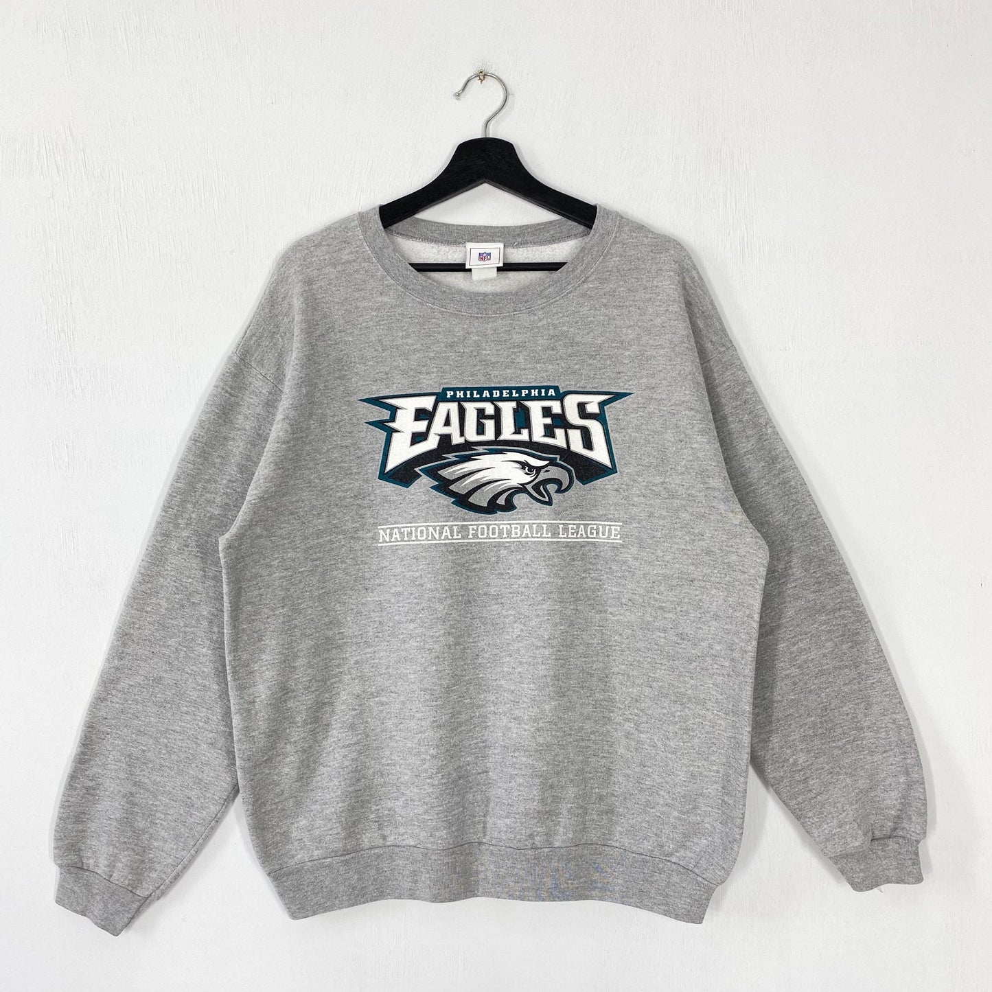 Vintage Philadelphia Eagles Sweatshirt Eagles Crewneck Eagles Sweater Pullover Sportswear NFL Philadelphia Eagles Print Logo Grey Large Sweatshirt – Soft Feel · Top Pick For Any Outfit