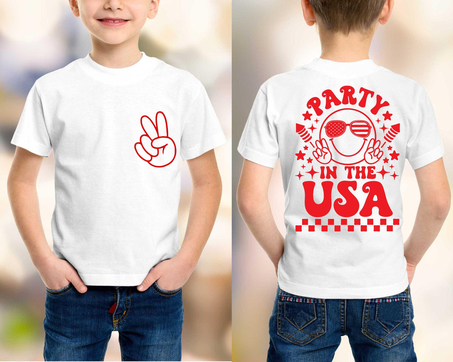 Party in the USA4th of July Toddler Shirt Aesthetic Oversized Retro Kids shirt Trendy Kid Shirt Smile Boys 4th Shirt Kid 4th Shirt Graphic Tee – Fan Favorite · Trending Graphic Apparel