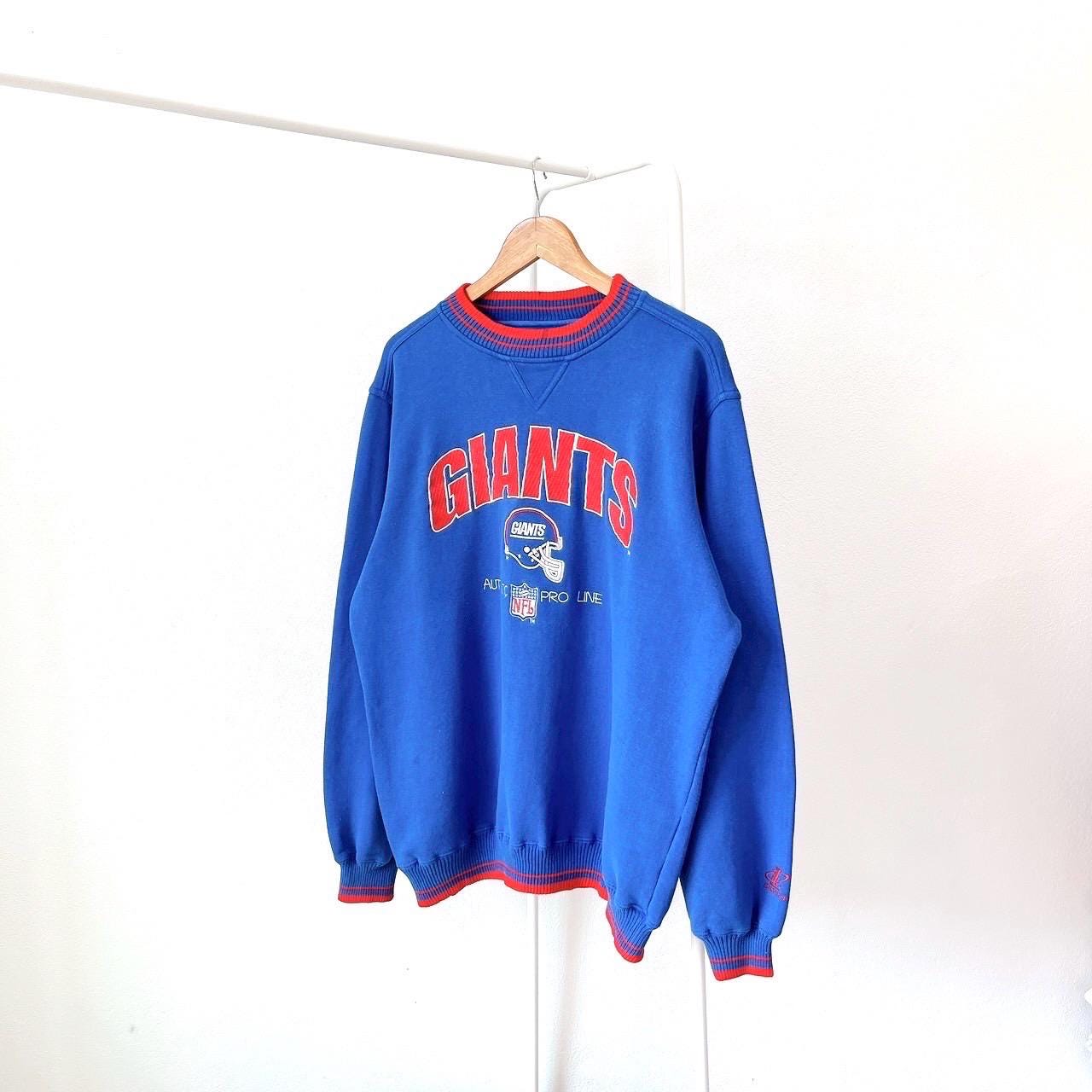 Vintage 90s New York Giants NFL football vintage Pro line X Logo athletic embroidery blue sweatshirt XL Sweatshirt – Bold Style · Perfect For Daily Wear