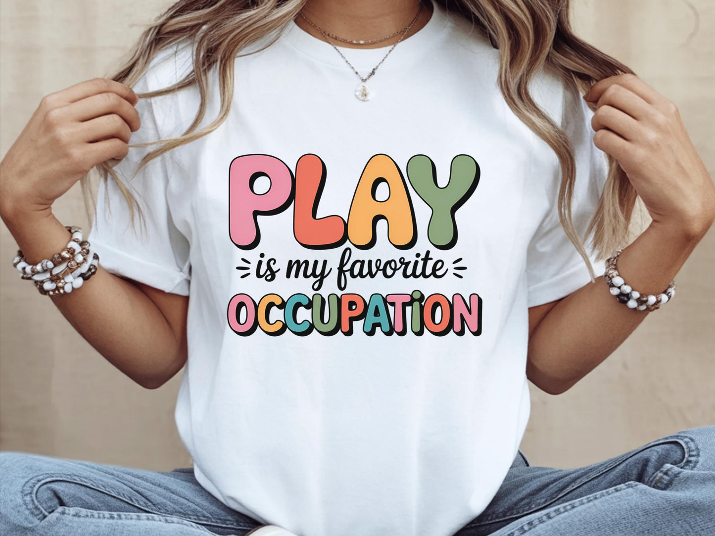 Play Is My Favorite Occupation Shirt Occupation Therapy Tee Shirt Pediatric OT Gifts Cute OT Assistant Shirt Pediatric Shirt Tee Graphic Tee – Warm & Stylish · Top Pick For Any Outfit